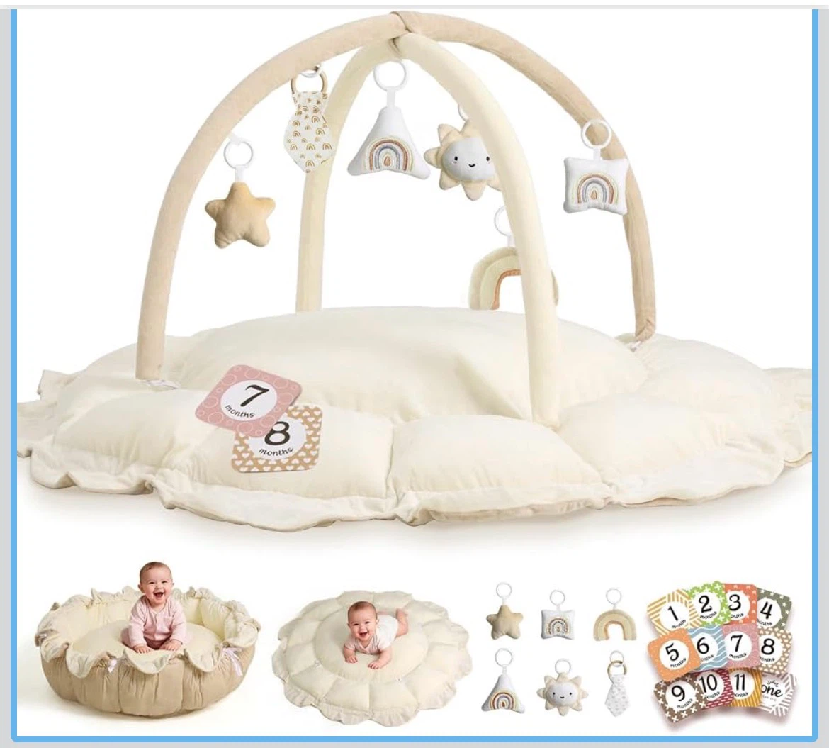Convertible Baby Gym with Milestone Cards