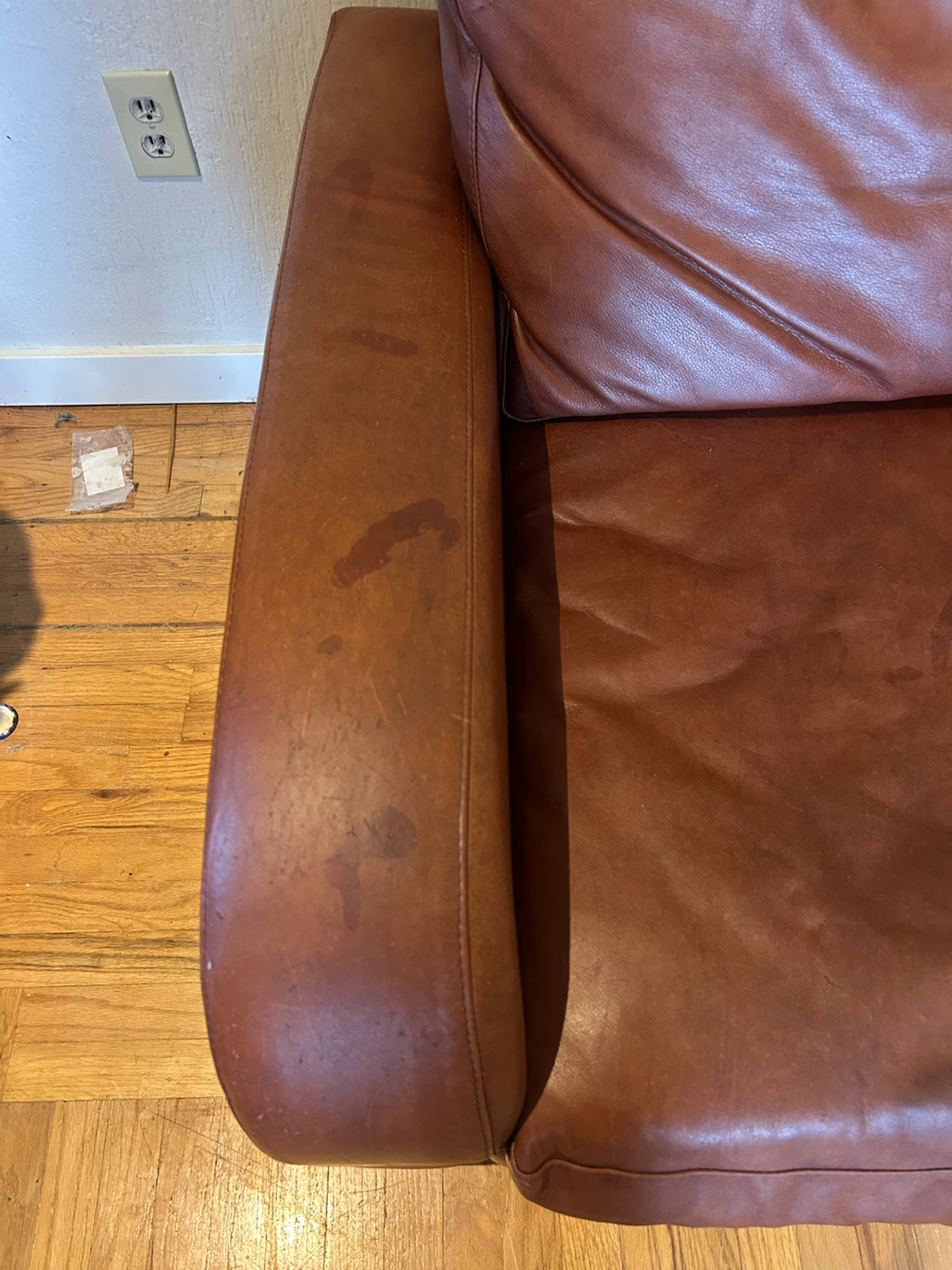 Brown Leather Loveseat - photo 4