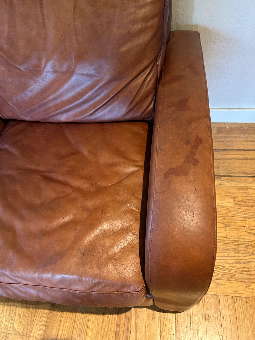Brown Leather Loveseat - photo 5