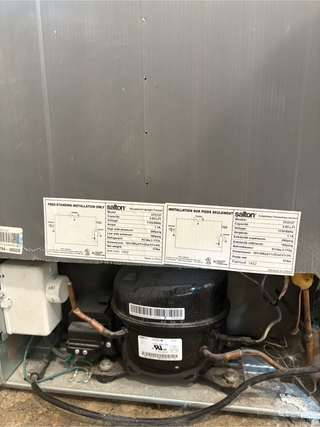 Salton Household Upright Freezer CF2137 - photo 4