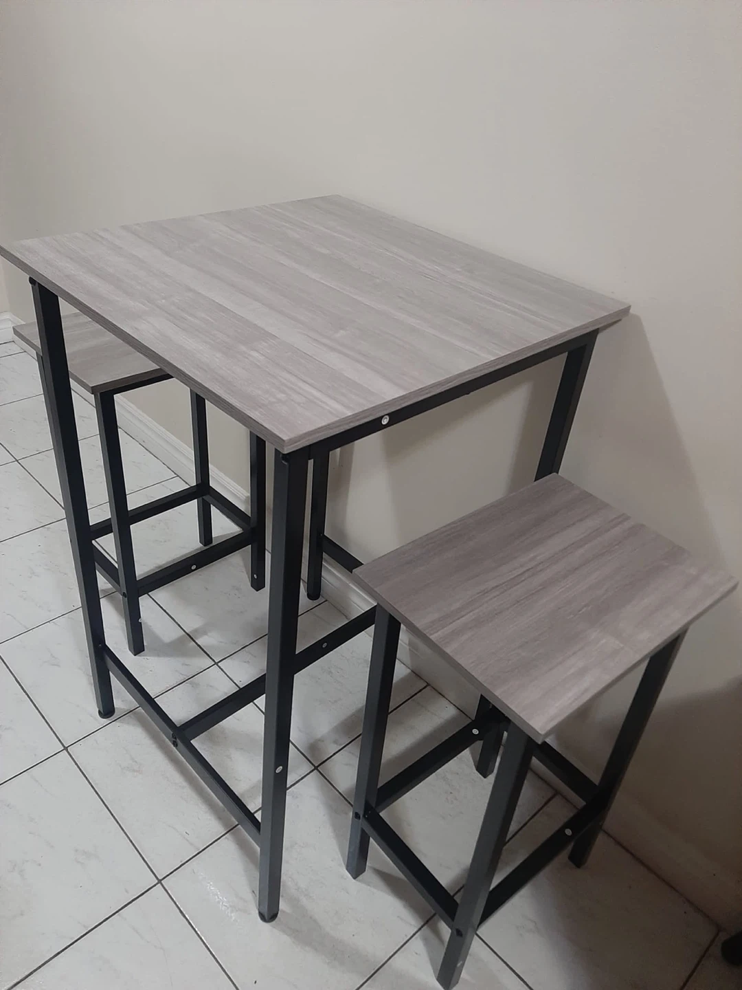 3-Piece Bar Table Set with 2 Stools - photo 2