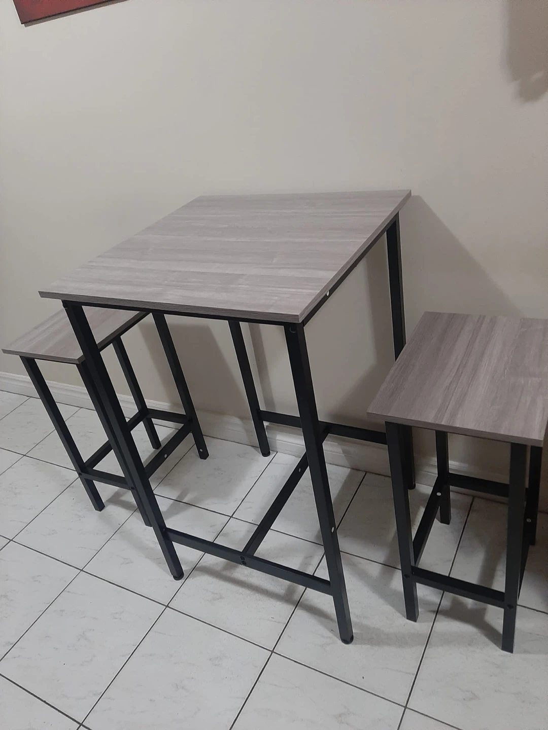 3-Piece Bar Table Set with 2 Stools - photo 3