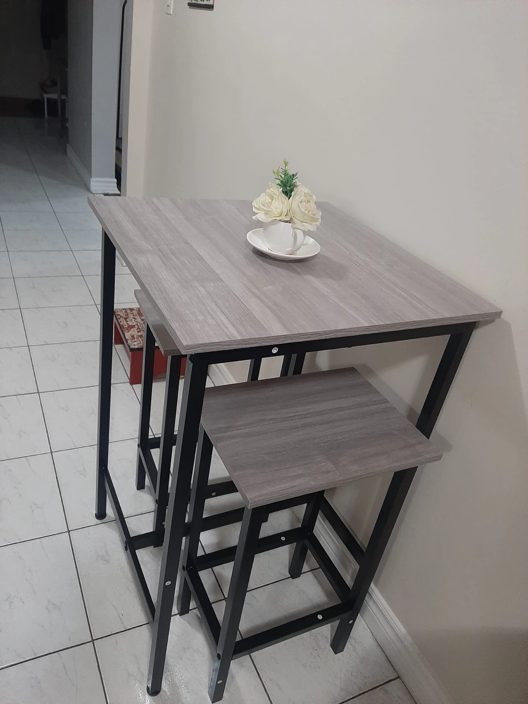 3-Piece Bar Table Set with 2 Stools - photo 4