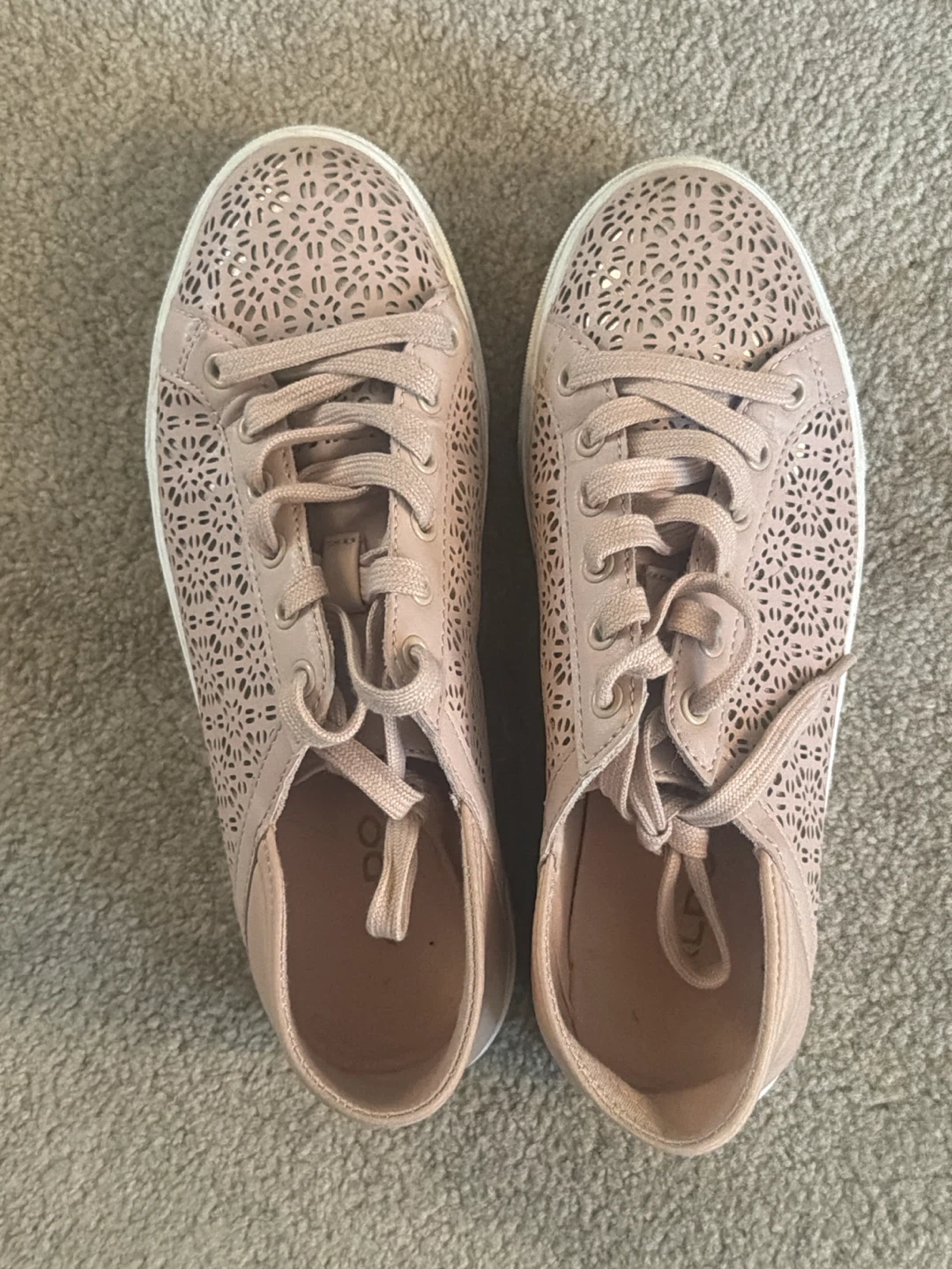 Aldo Pink Lace-Up Sneakers