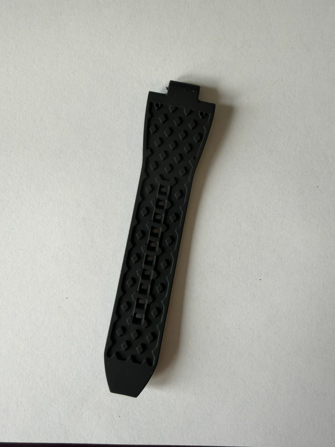 Black Silicone Watch Band with Rose Gold Buckle - photo 4
