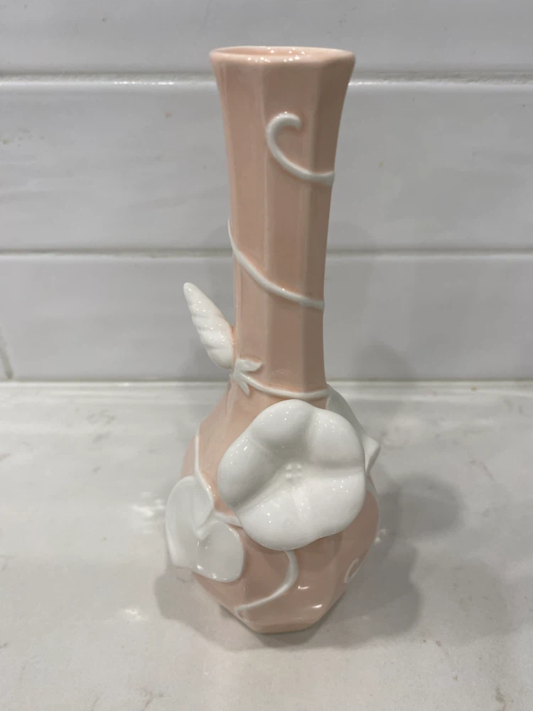 Vintage FF Japan Pink Ceramic Bud Vase