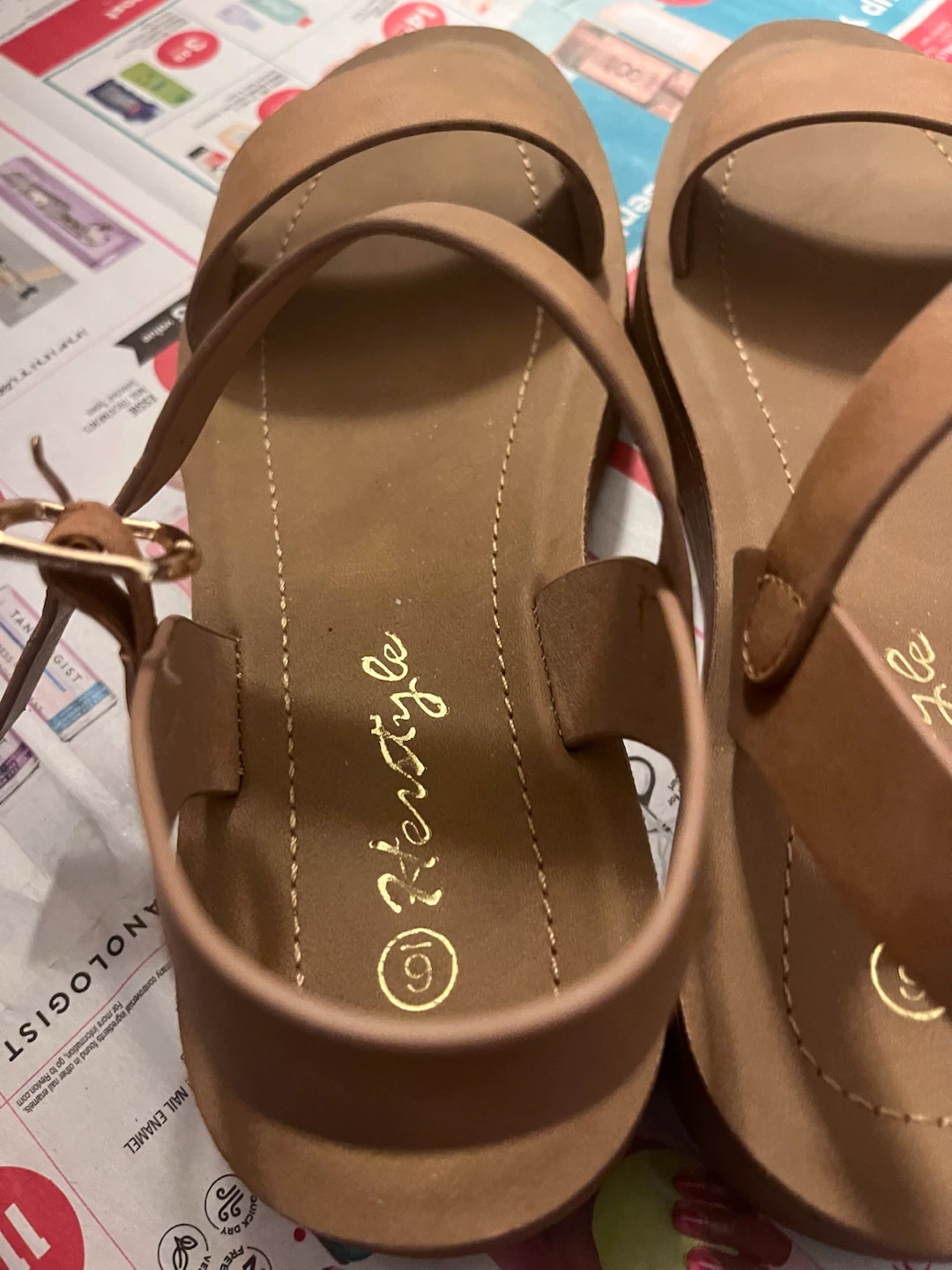 Tan Sandals with Ankle Strap - photo 3