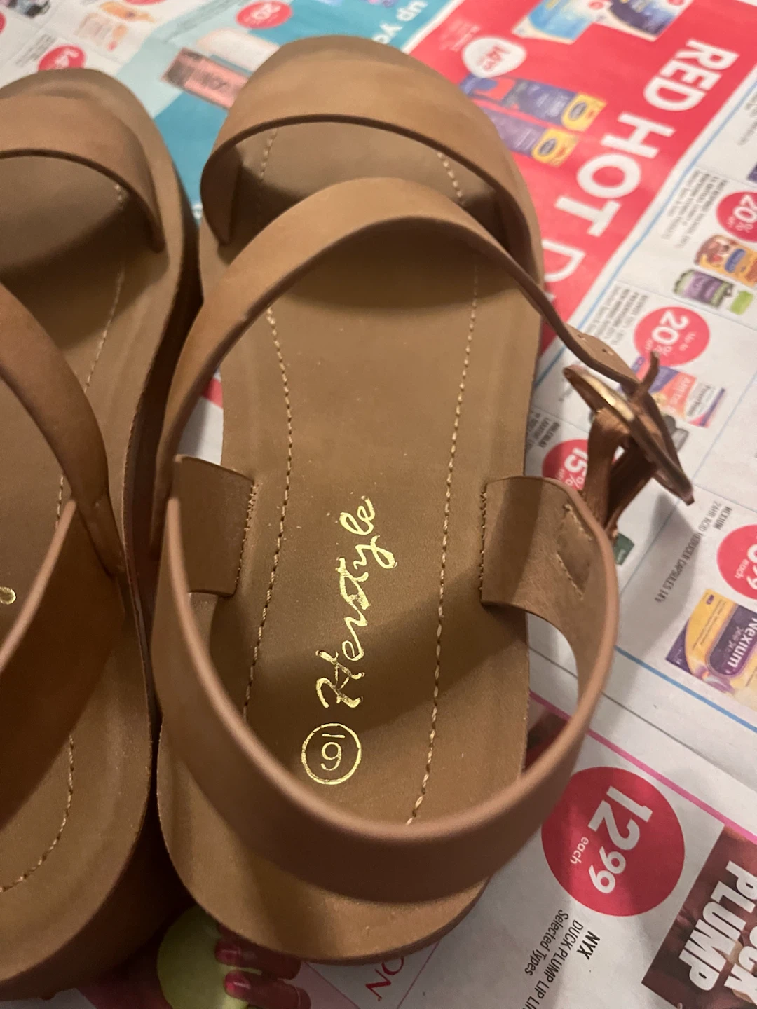 Tan Sandals with Ankle Strap - photo 4