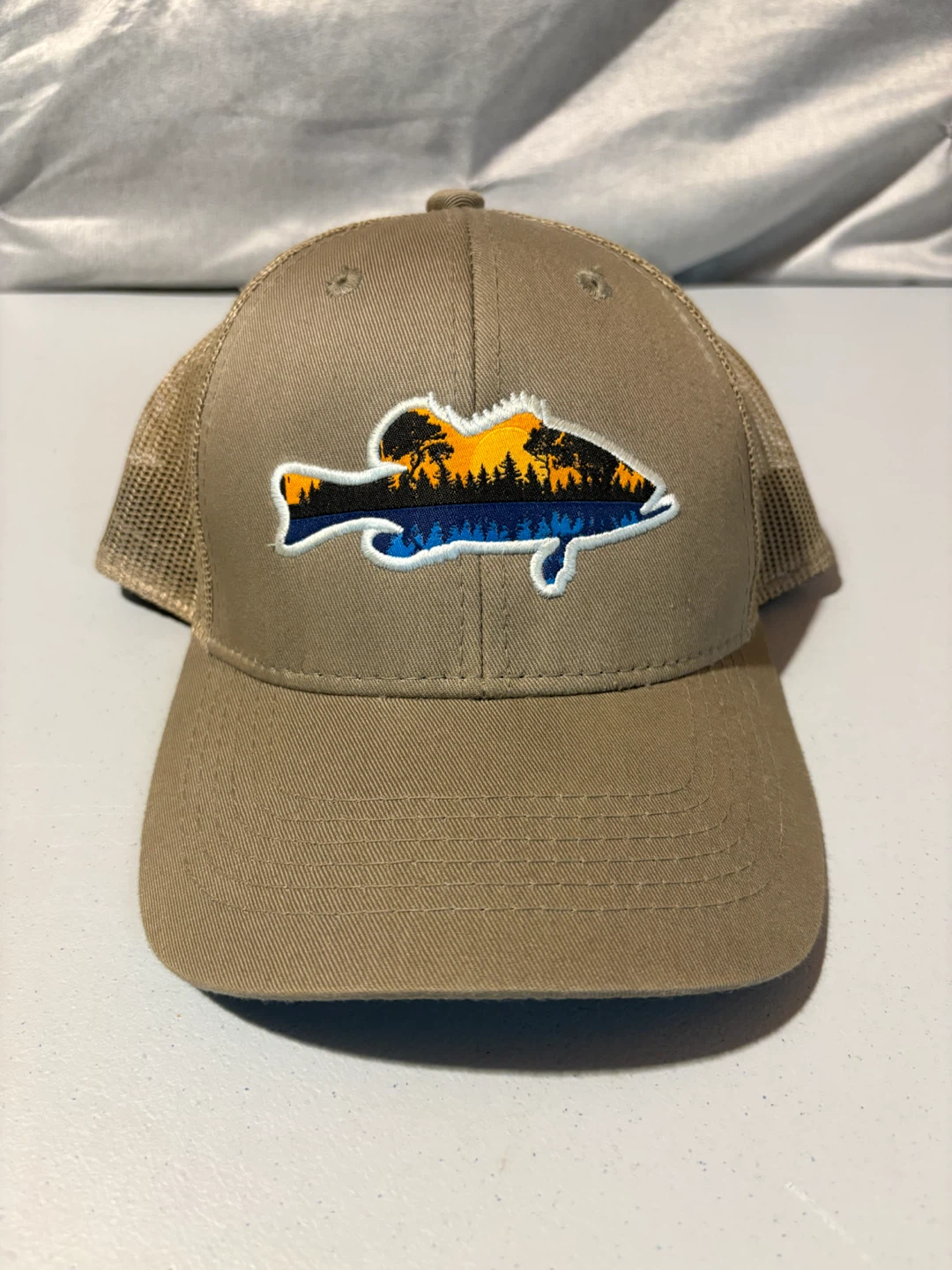 Trucker Hat with Fish Graphic