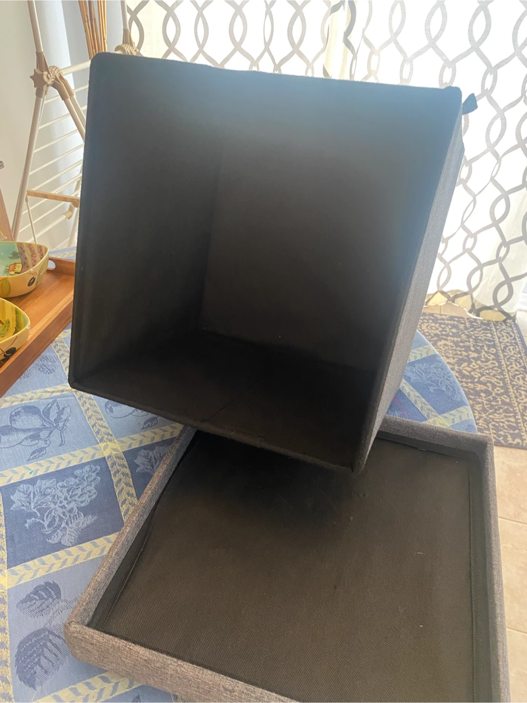 Dark Grey Tufted Storage Ottoman Stool - photo 3
