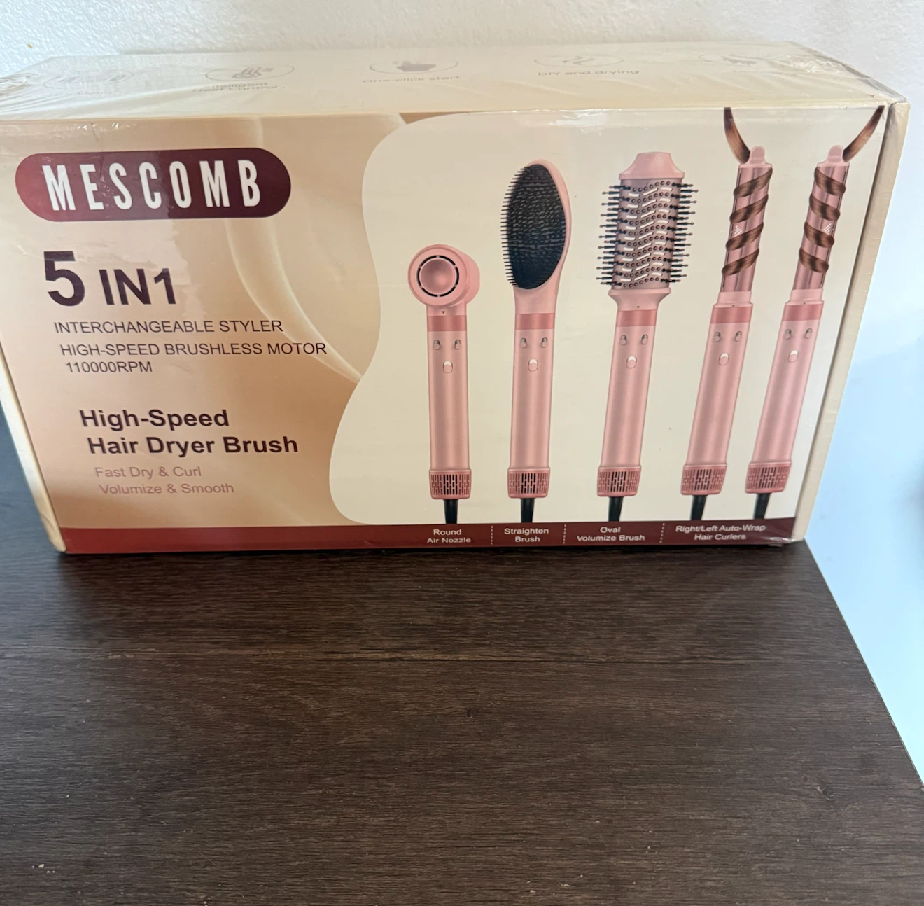 5-in-1 Interchangeable Styler High-Speed Hair Dryer Brush