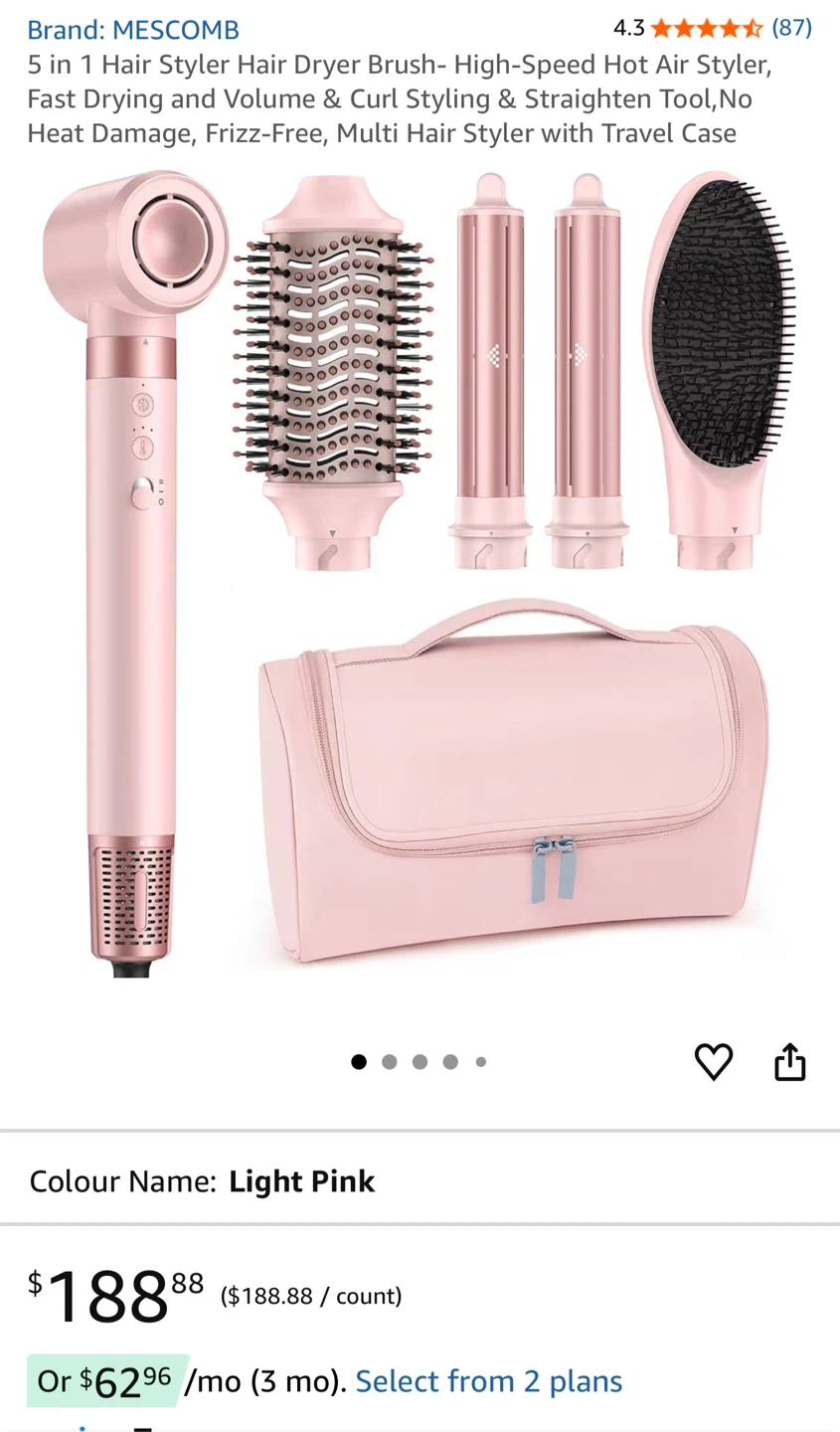 5-in-1 Interchangeable Styler High-Speed Hair Dryer Brush - photo 4