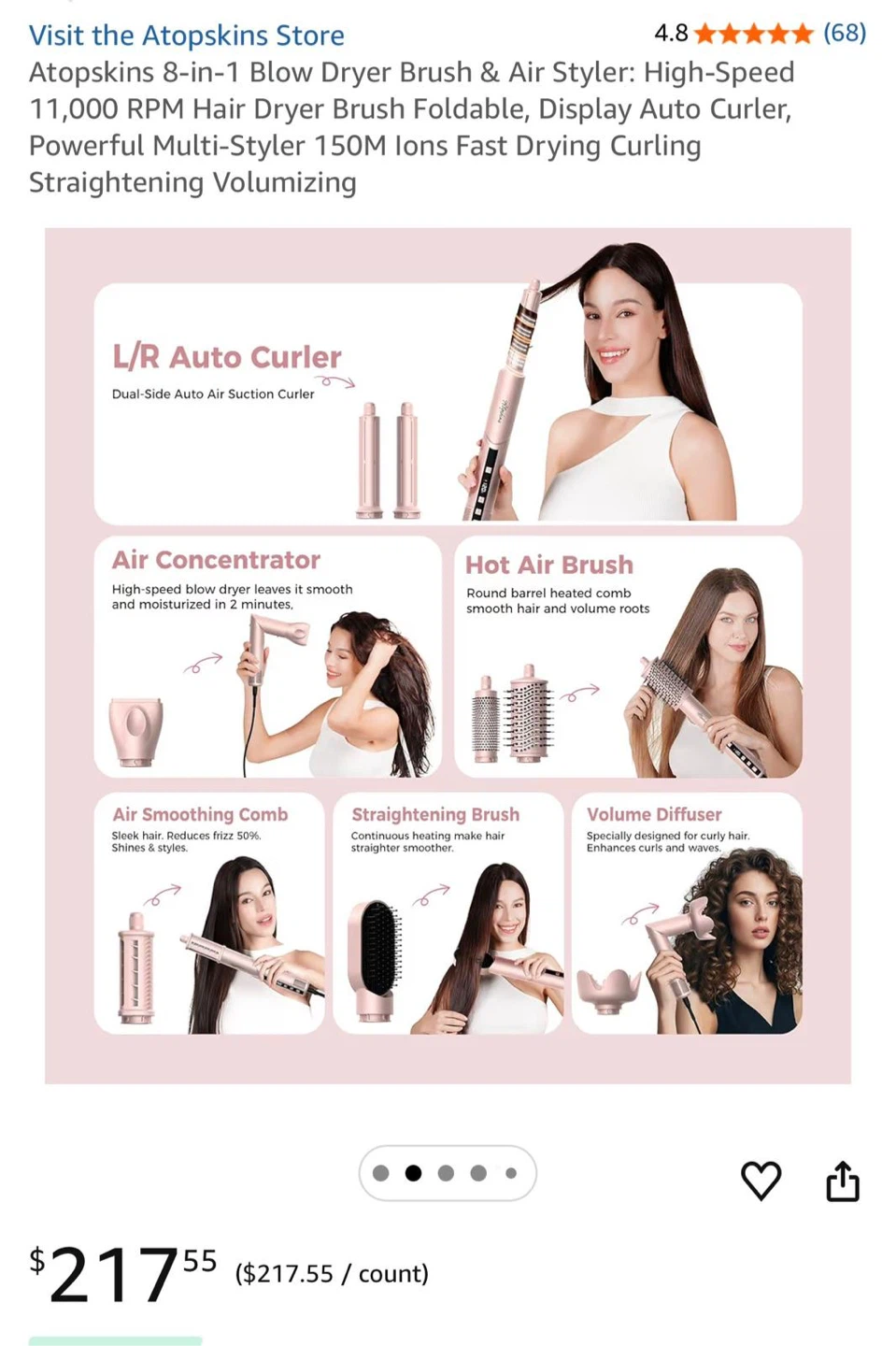 Atopskins 8-in-1 Hot Air Styler Brush - photo 3
