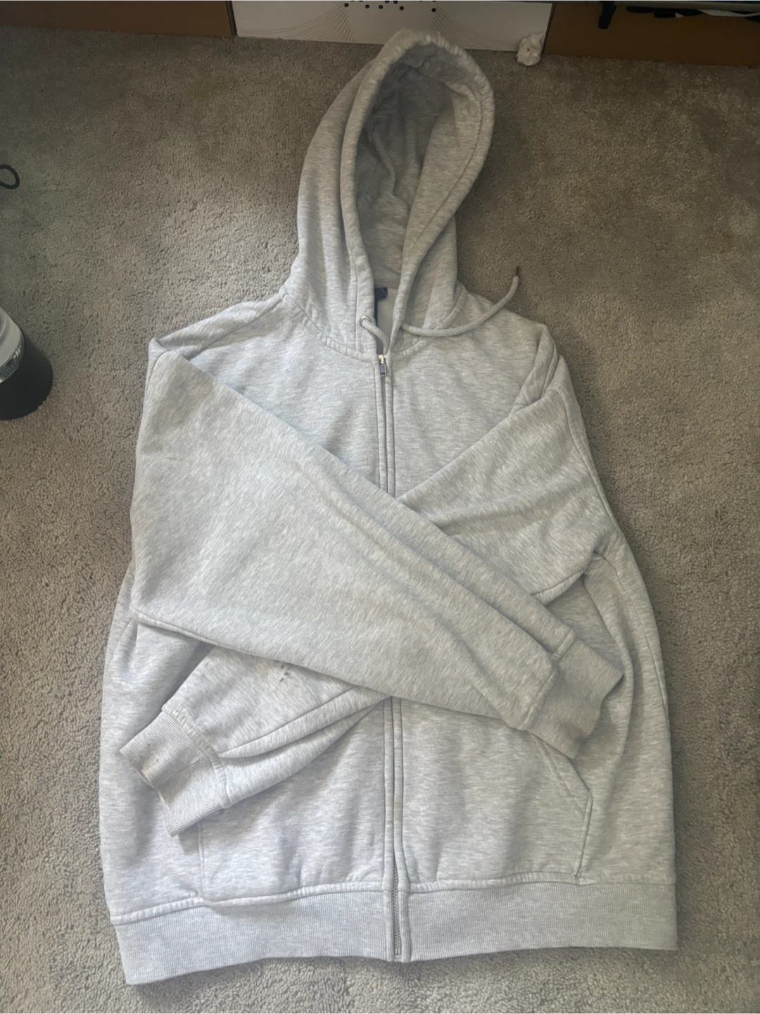 Light Grey Zip-Up Hoodie