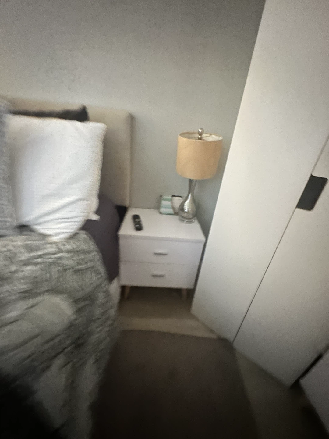 2 White 2-Drawer Nightstand