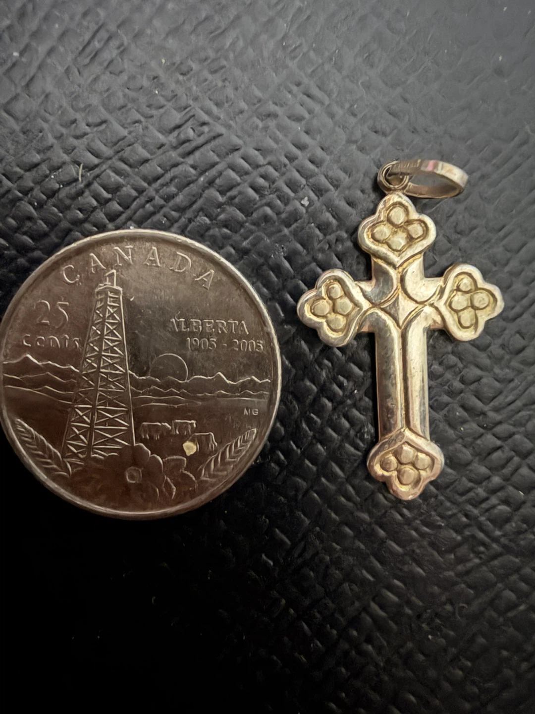 Sterling silver 925 Italy Vintage style Cross pendant - photo 2