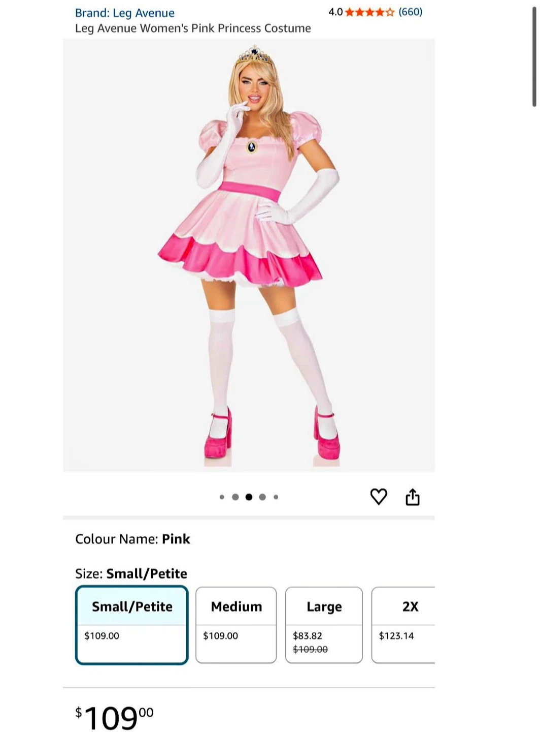 Leg Avenue Pink Princess Costume - Small/Petite