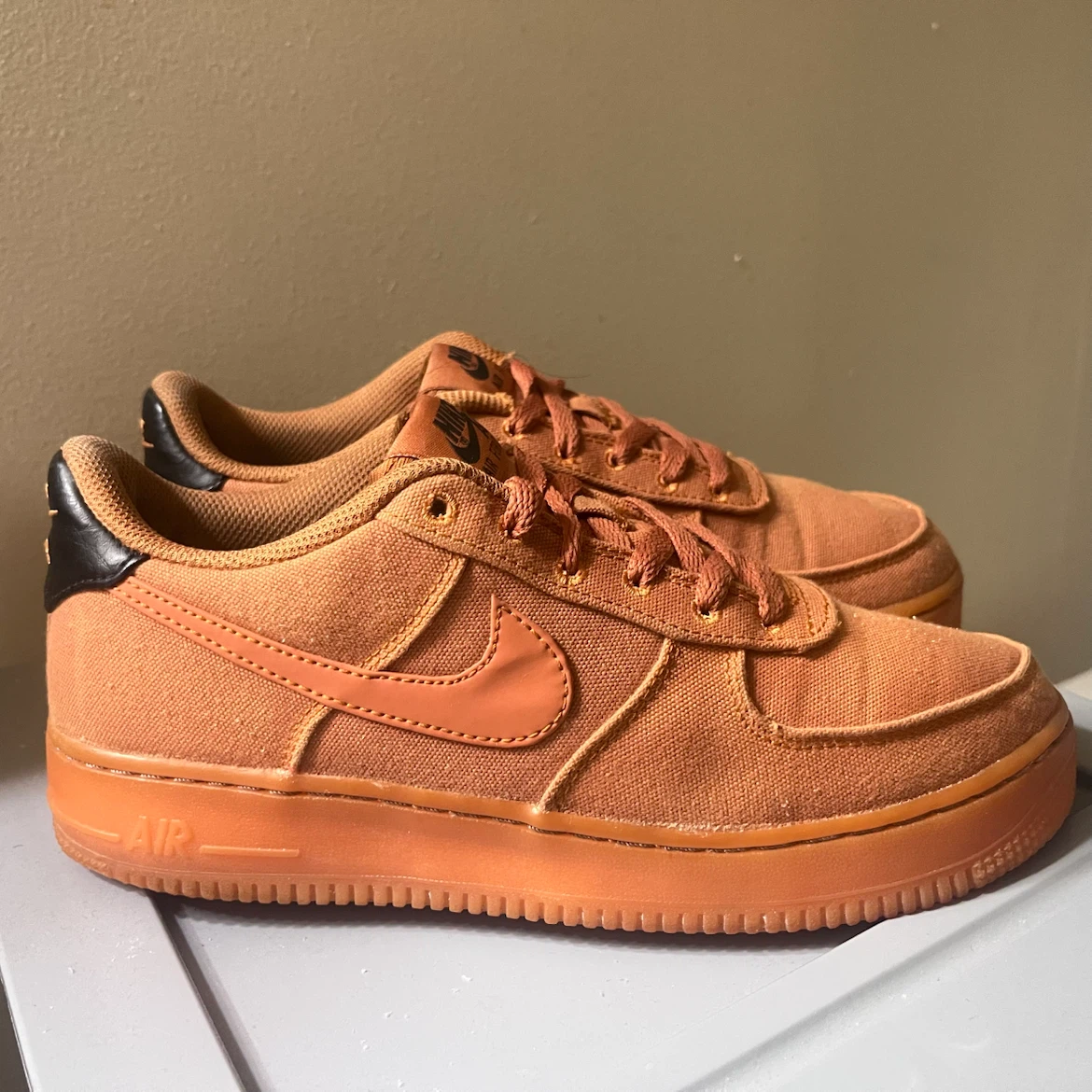 Nike Air Force 1 Low Orange Canvas Shoes