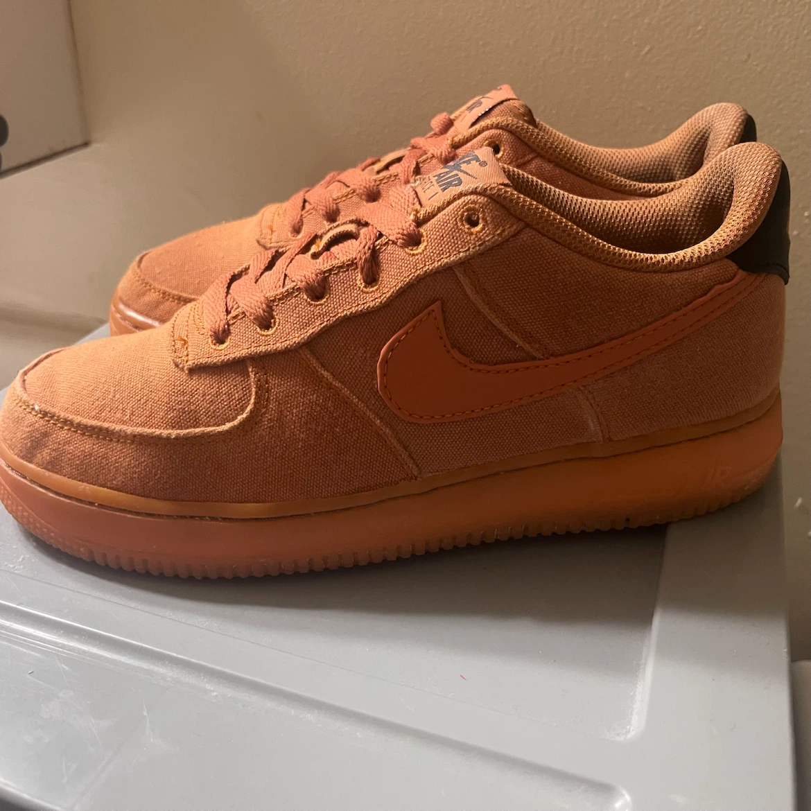 Nike Air Force 1 Low Orange Canvas Shoes - photo 2