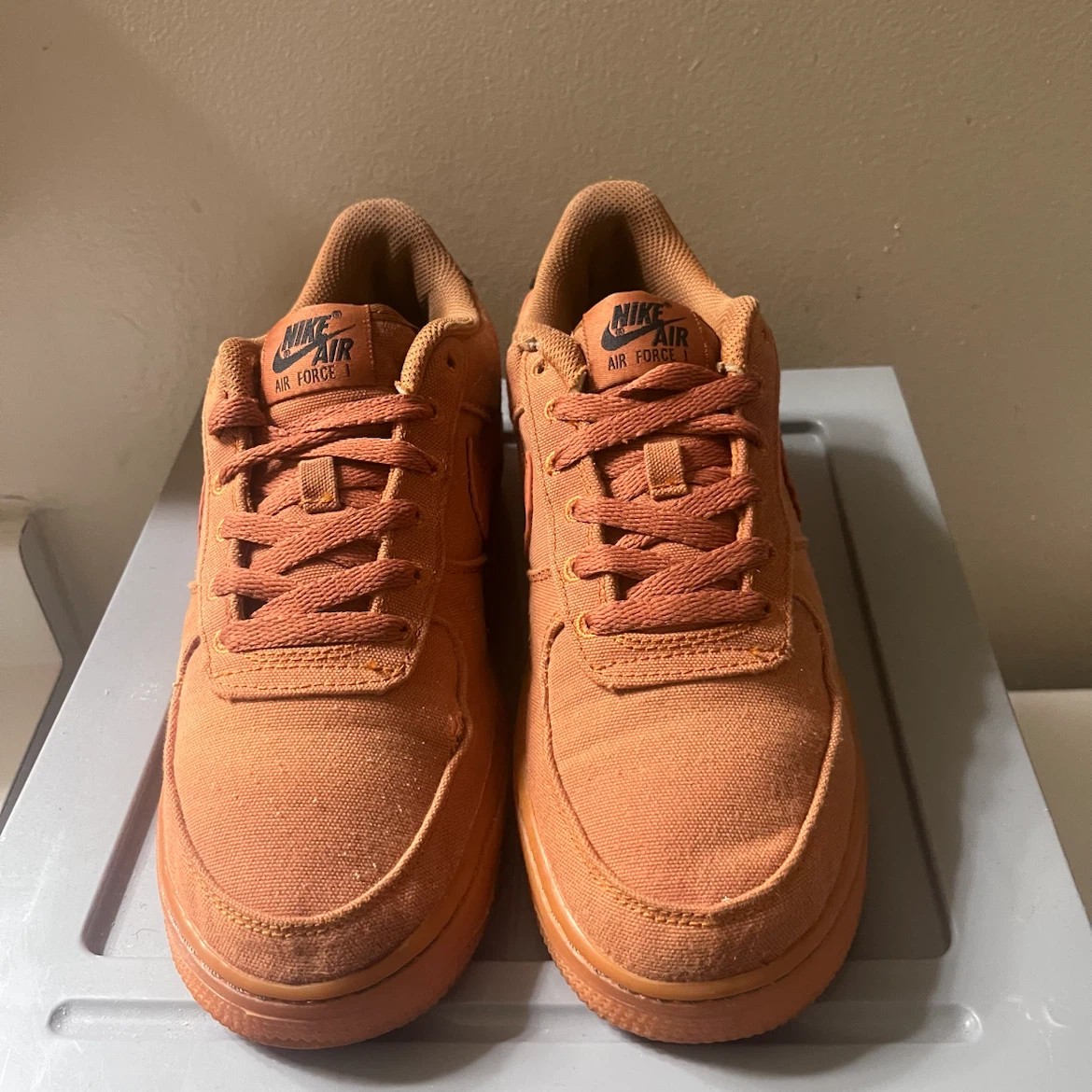 Nike Air Force 1 Low Orange Canvas Shoes - photo 4