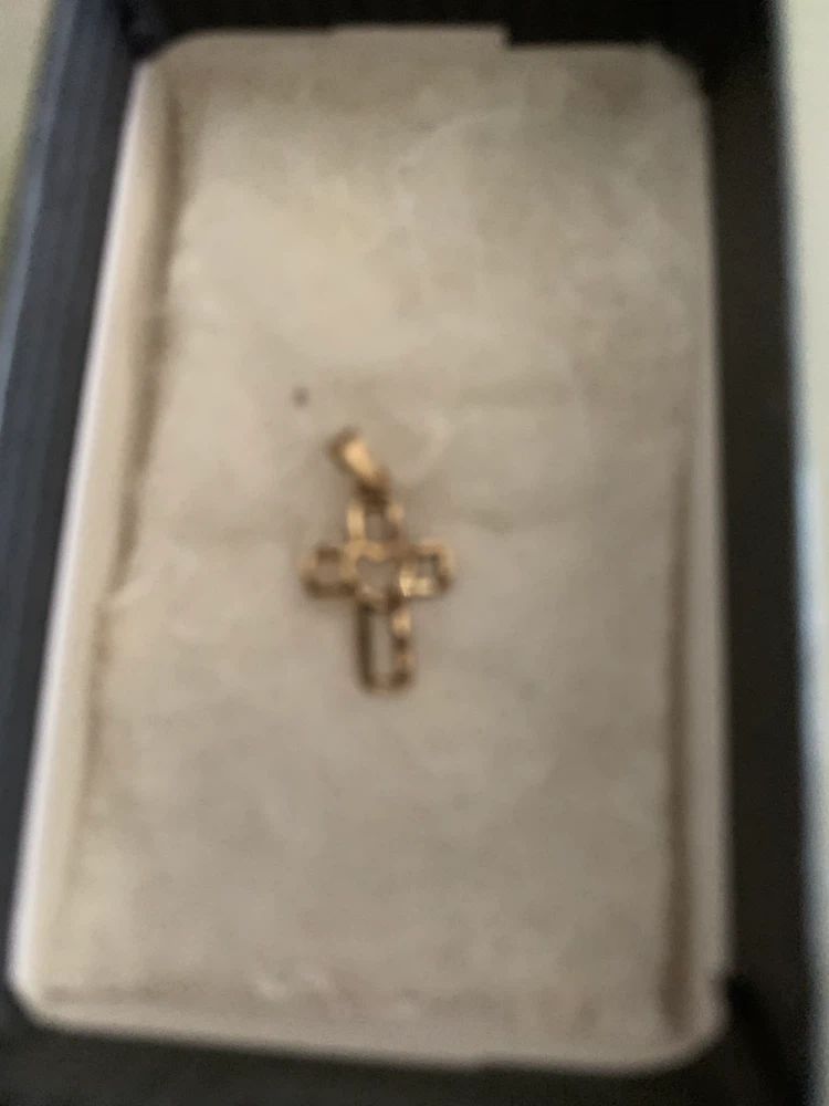 10K Gold Cross Pendant Charm