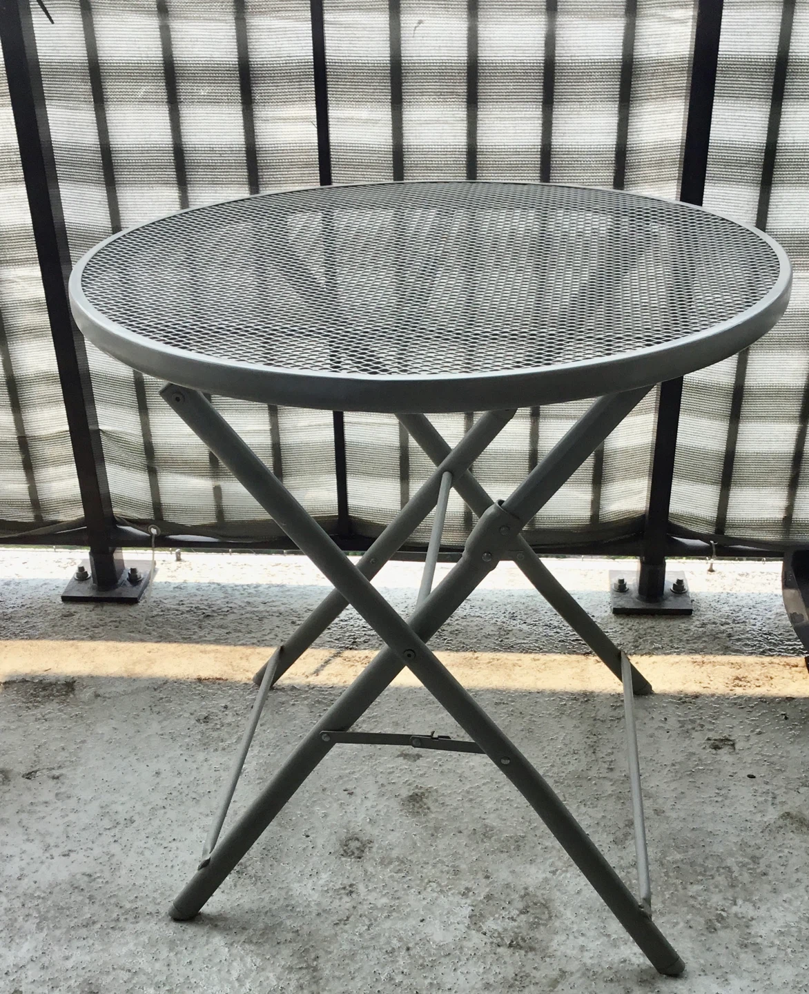Grey Metal Folding Bistro Table  and Chairs Set - photo 2