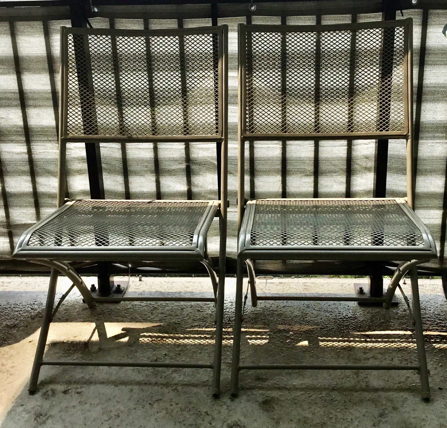 Grey Metal Folding Bistro Table  and Chairs Set - photo 3