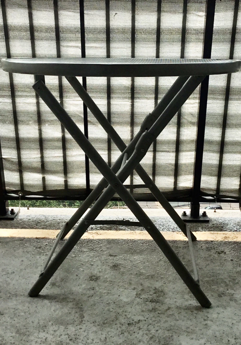 Grey Metal Folding Bistro Table  and Chairs Set - photo 4
