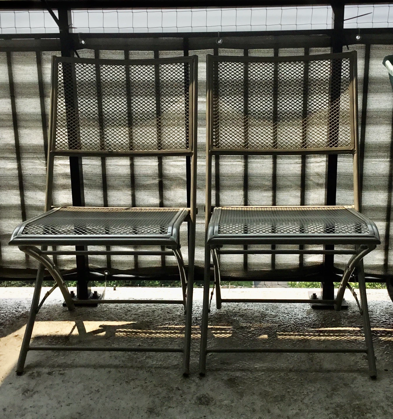 Grey Metal Folding Bistro Table  and Chairs Set - photo 5