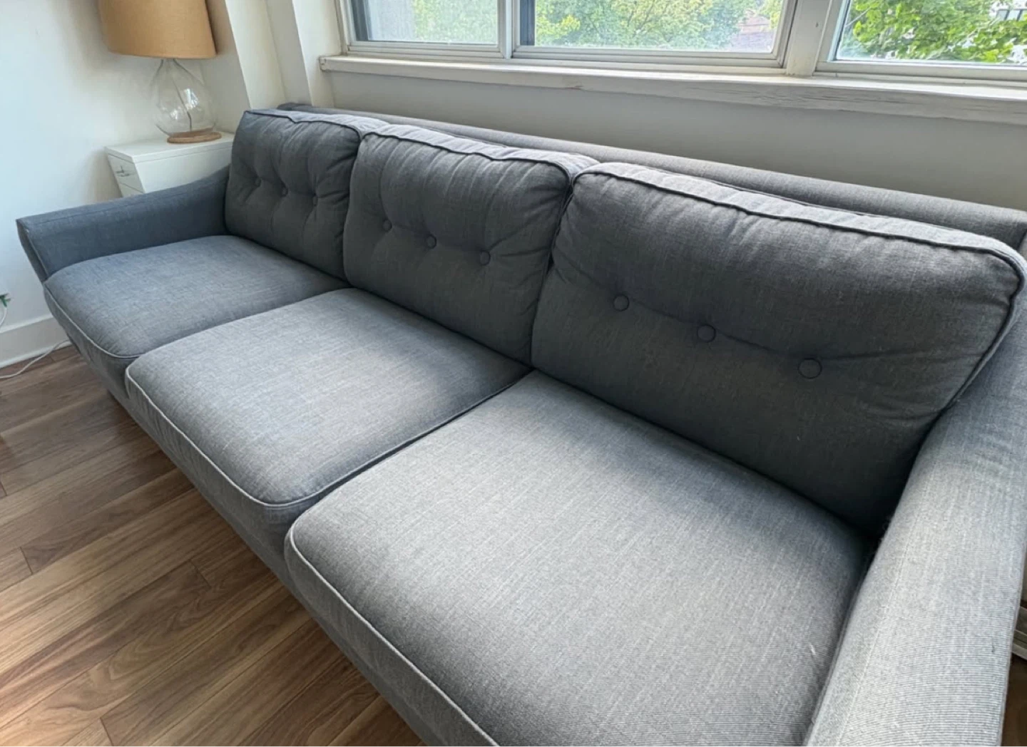 Grey Tufted Sofa - photo 2