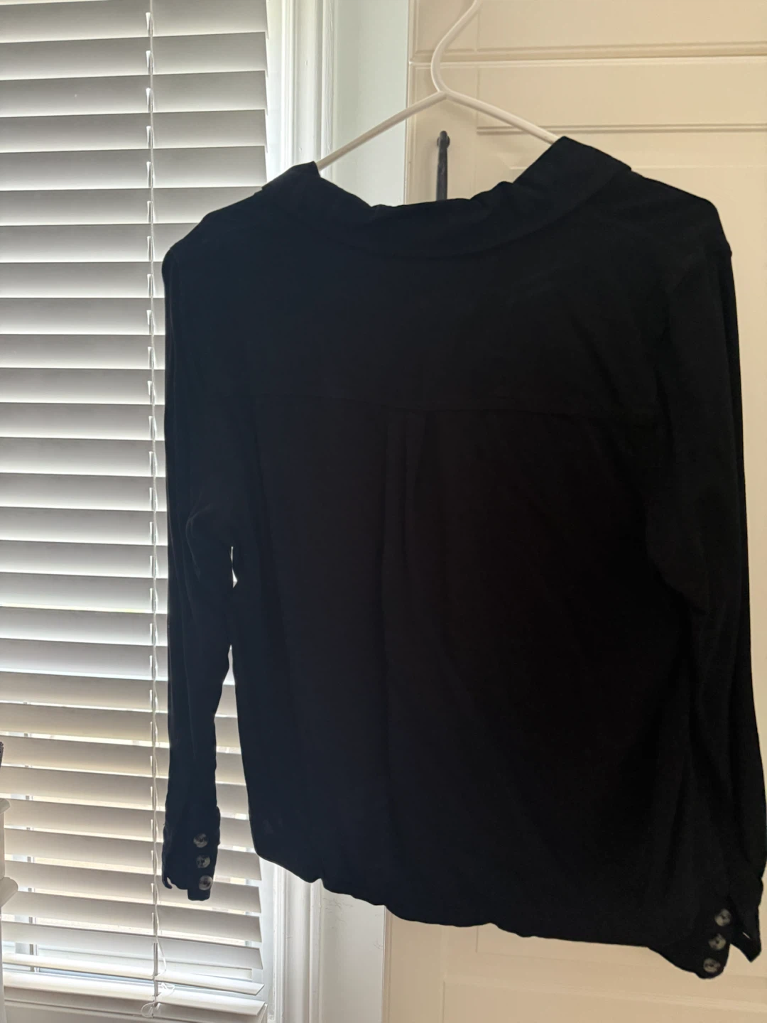 Dynamite Black Long Sleeve Button-Up Shirt - Size TP/XS - photo 2