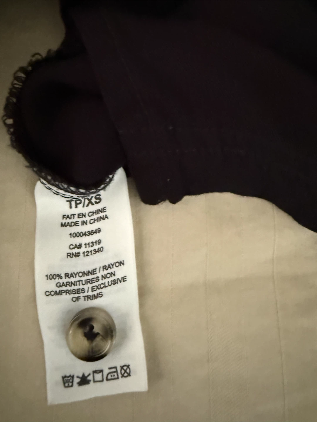 Dynamite Black Long Sleeve Button-Up Shirt - Size TP/XS - photo 3
