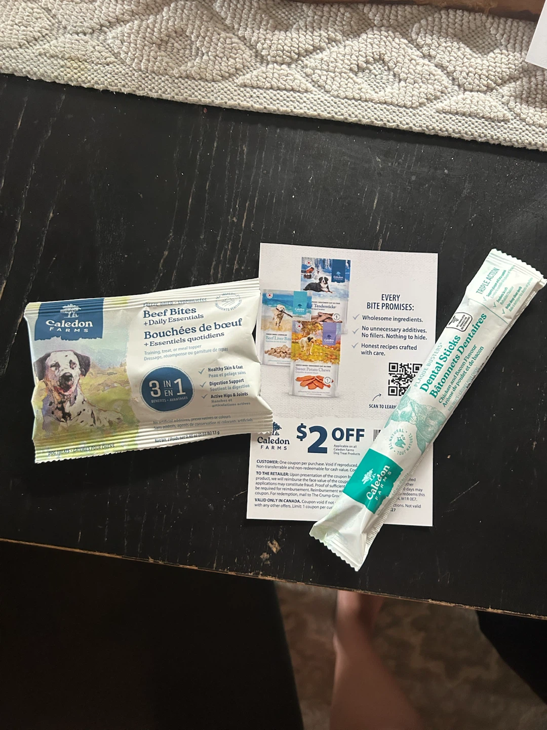 Caledon Farms Beef Bites & Dental Sticks Dog Treats #freecycle