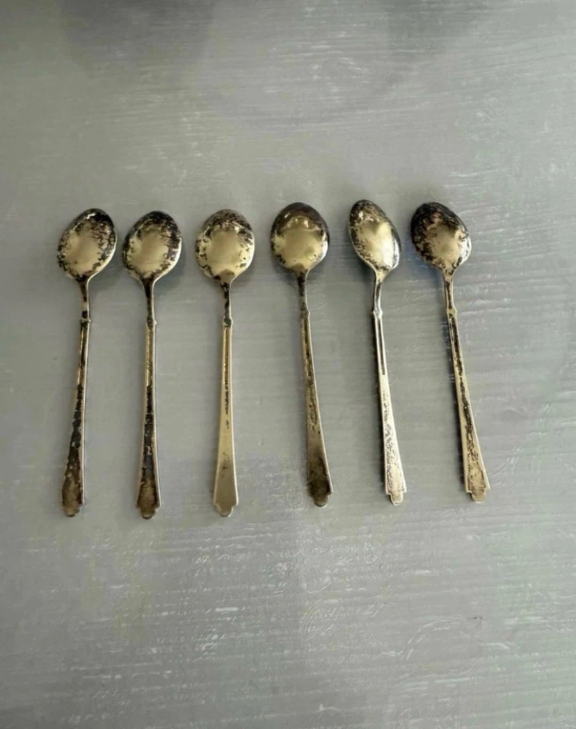 Signed Elo Denmark Sterling Silver Gilt Guilloche Spoons - photo 2