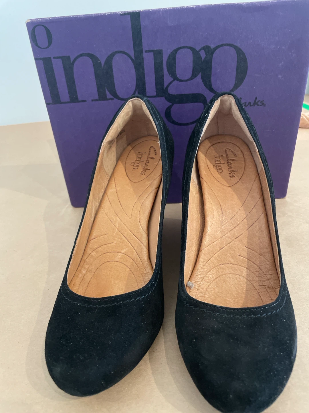 Clarks Indigo Black Suede Wedge Heels - photo 2