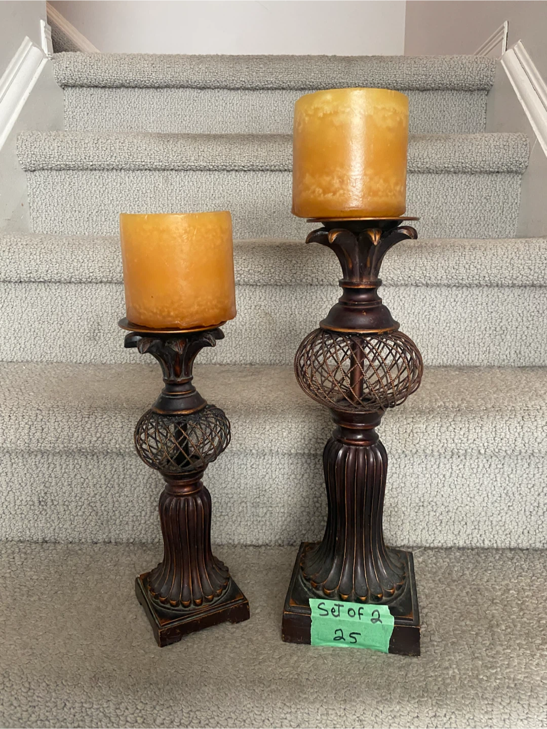Set of 2 Decorative Candle Holders