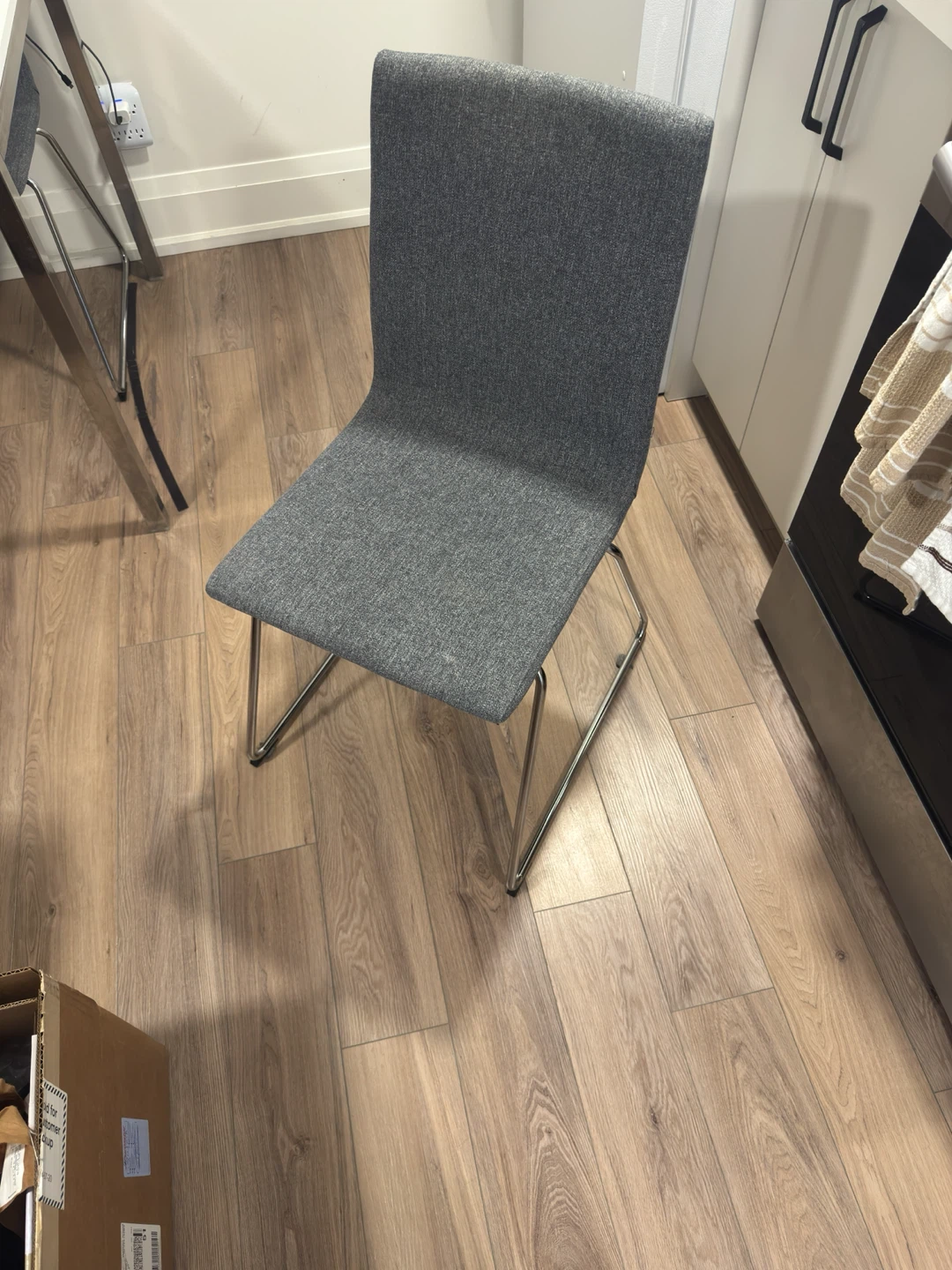 Grey Upholstered Dining Chair