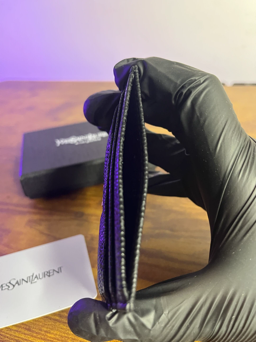 Yves Saint Laurent Black Card Holder - photo 3