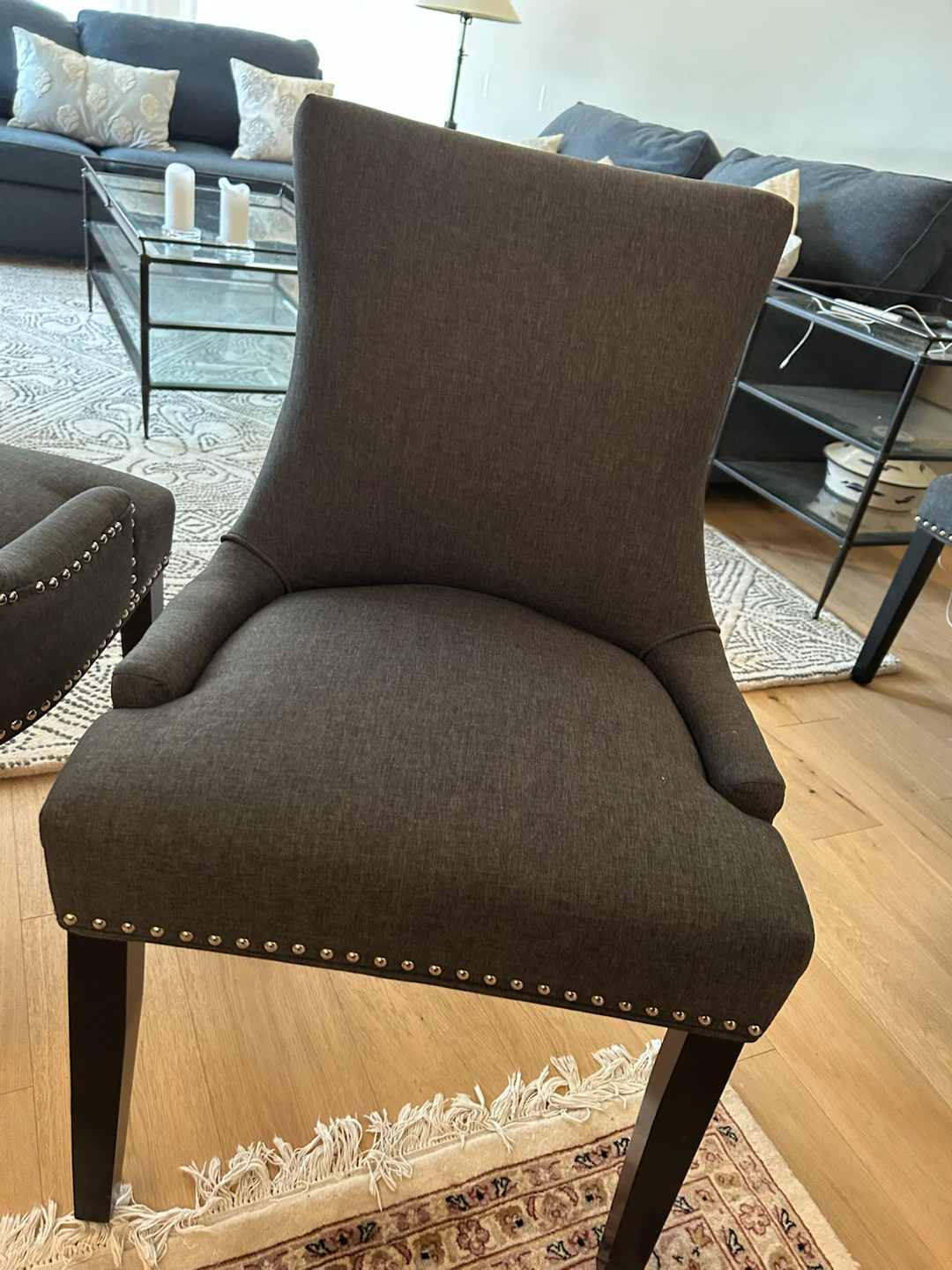 4 dining chairs dark gray - photo 4