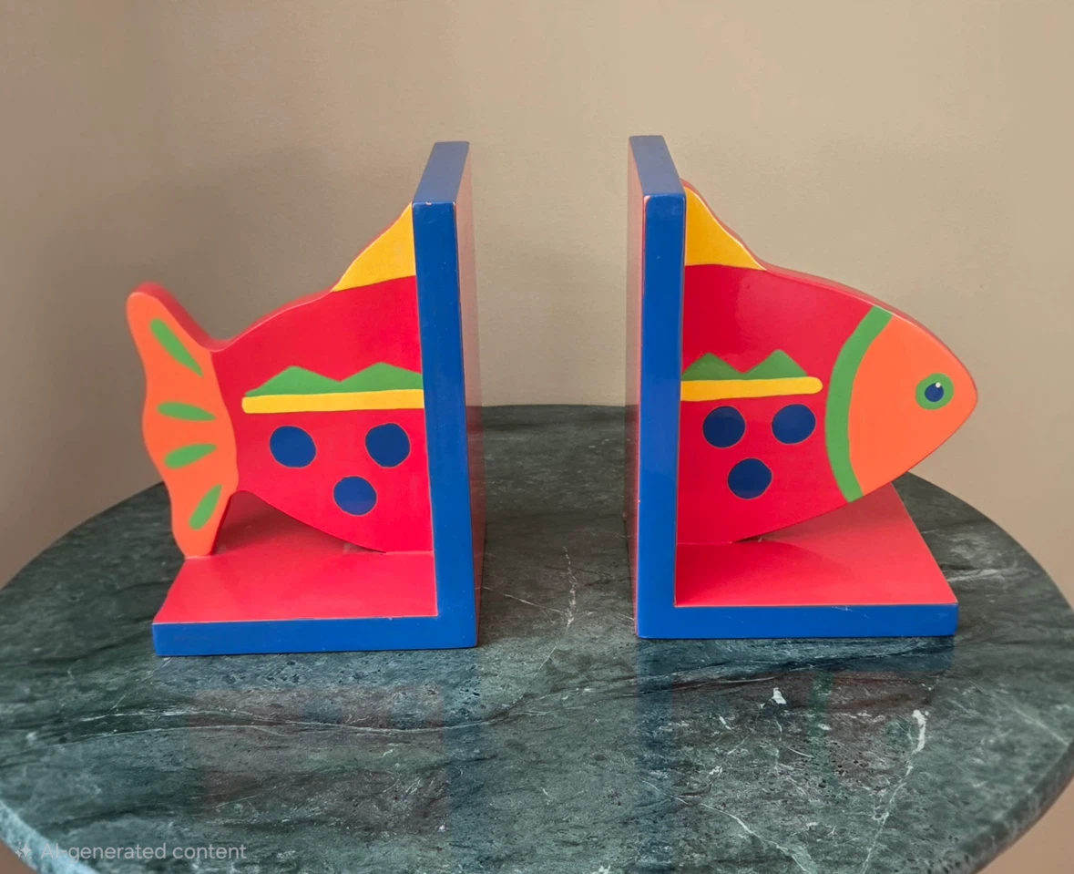 Colourful Fish Shaped Bookends