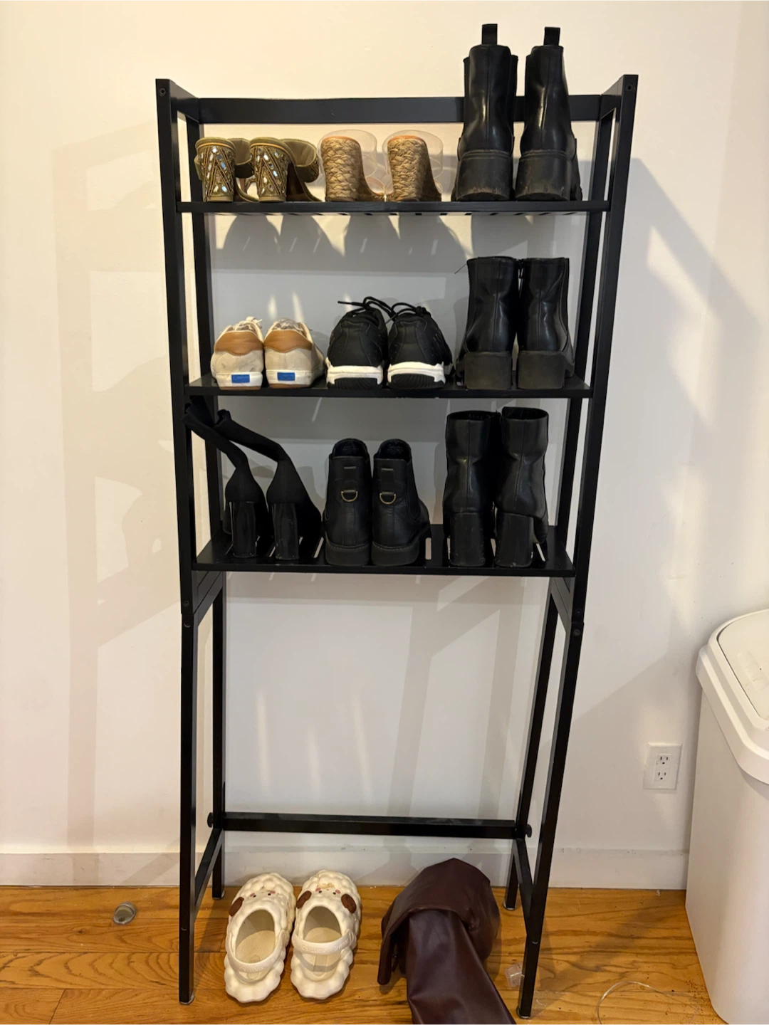 Black Metal Shelving Unit - photo 2