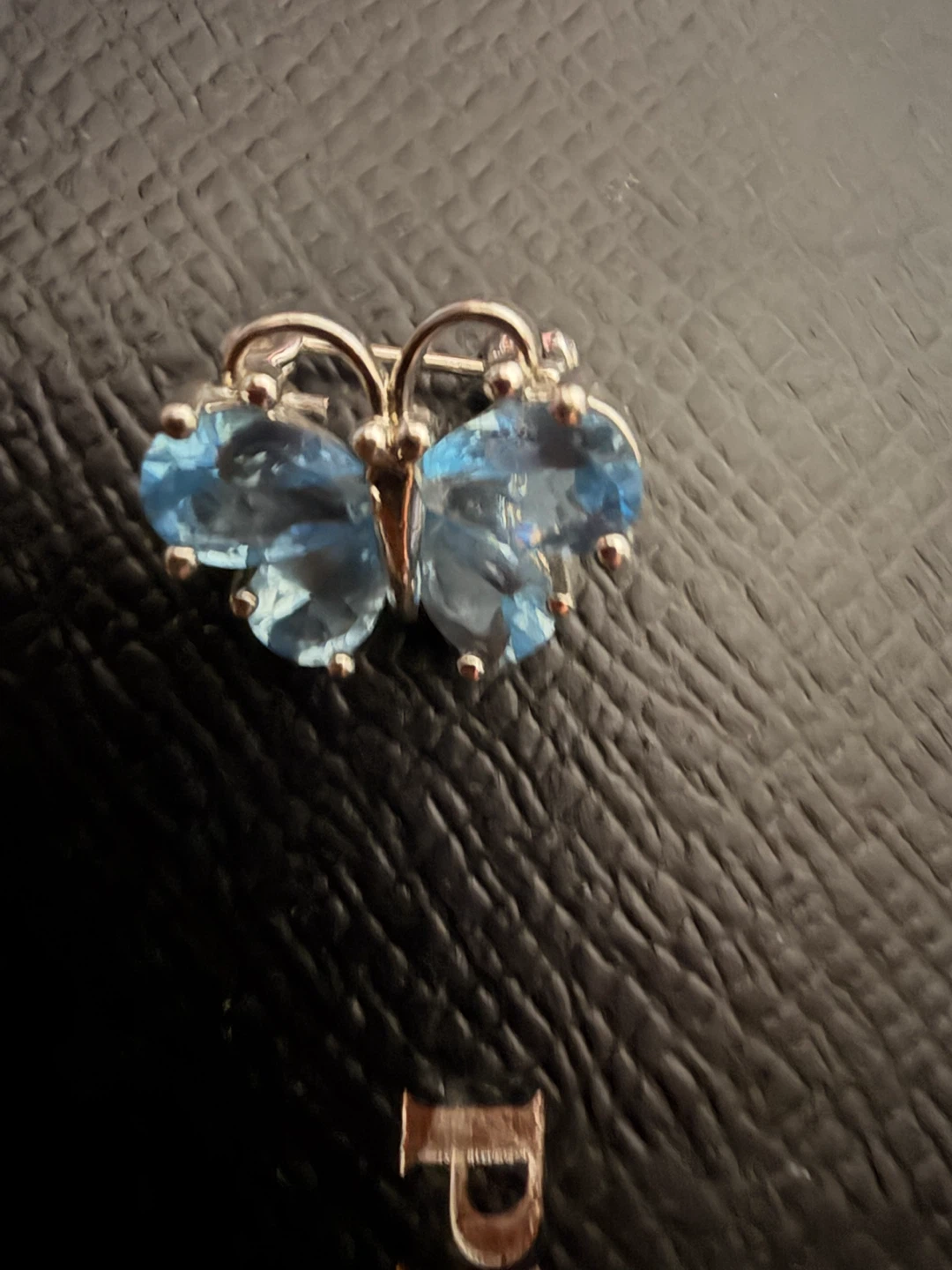 Butterfly Brooch with Blue Gems - photo 2