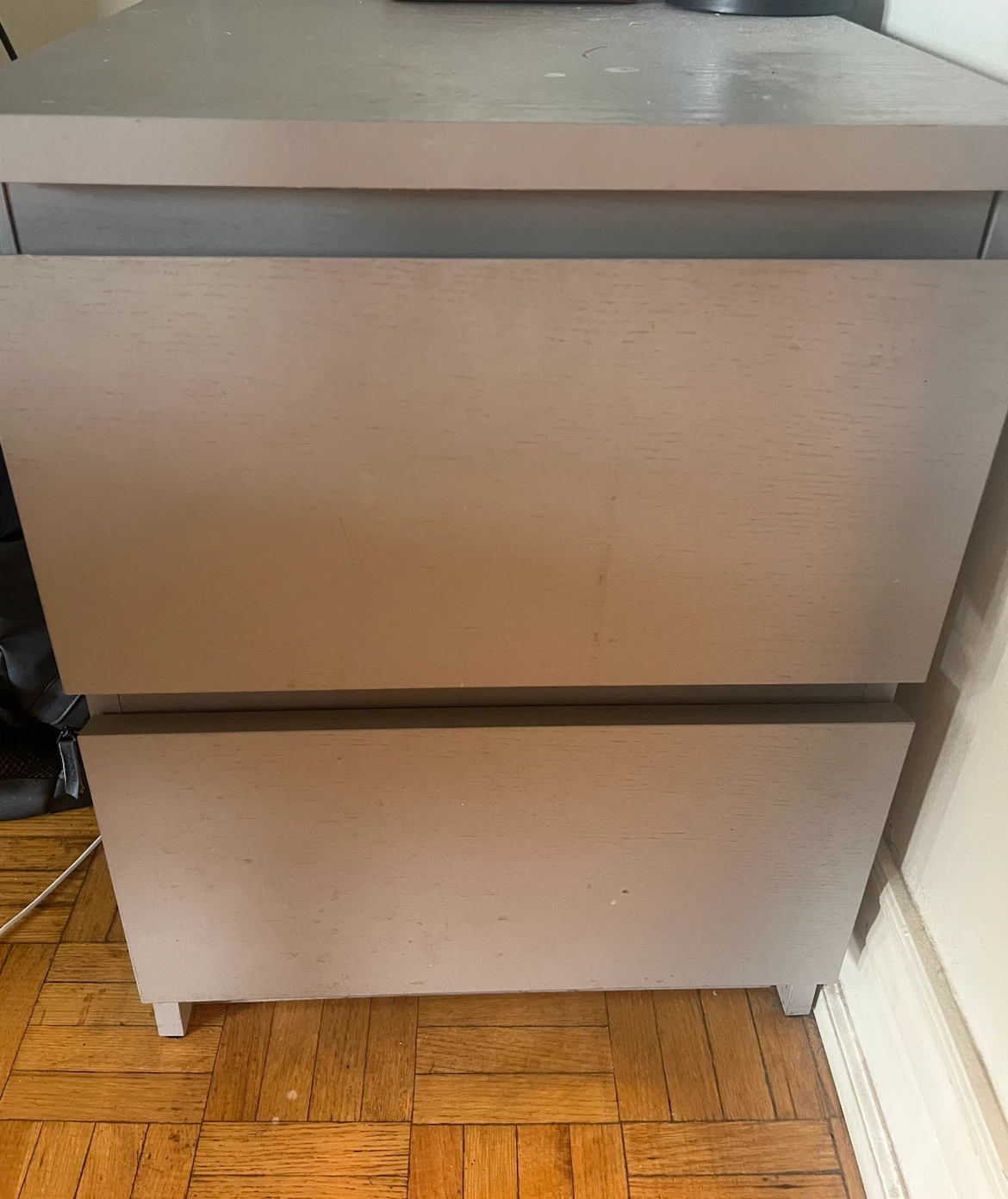IKEA Grey 2-Drawer Nightstand/Filing Cabinet - photo 2