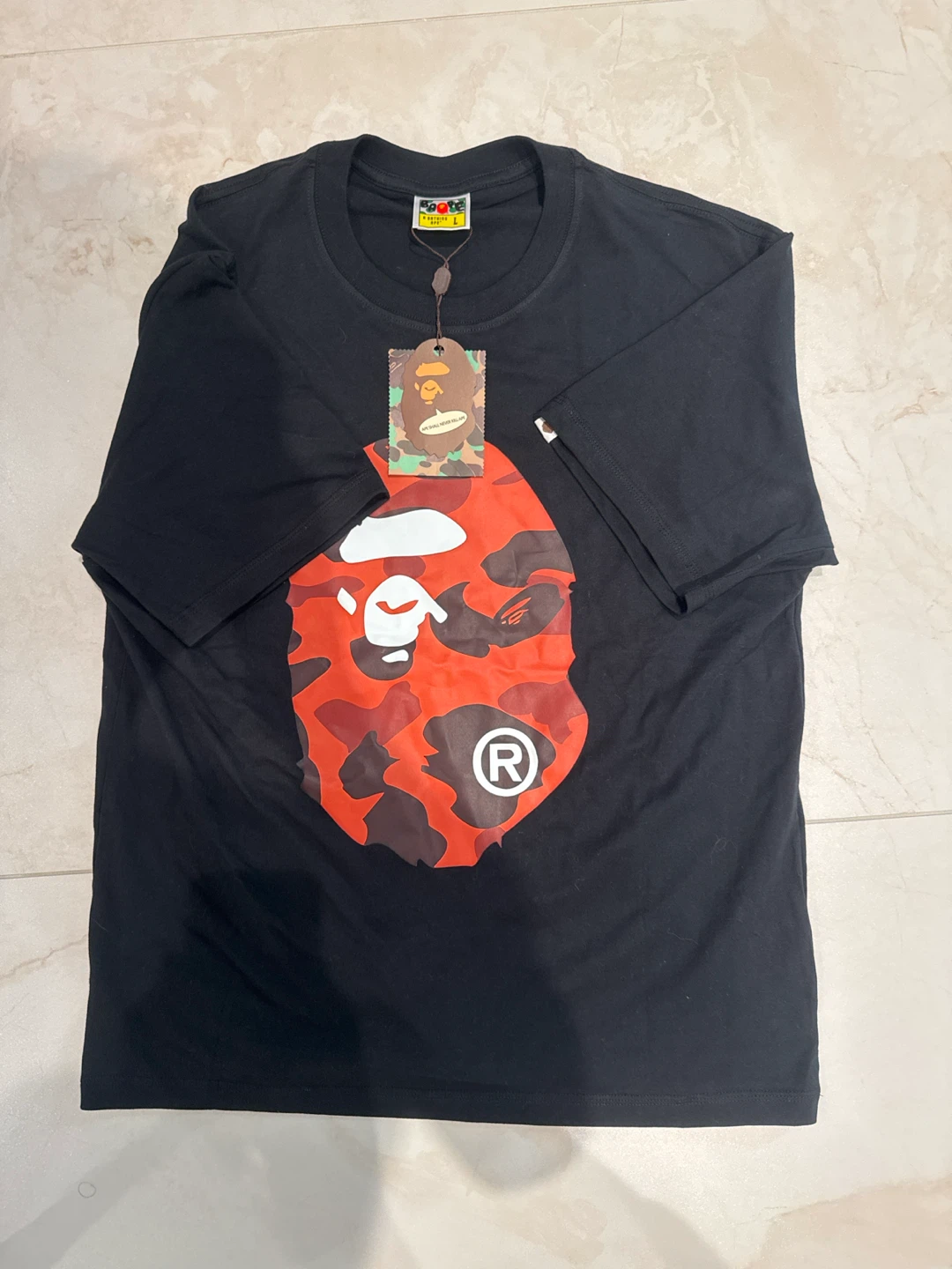 A Bathing Ape Red Camo Shark T-Shirt - Size L - photo 2