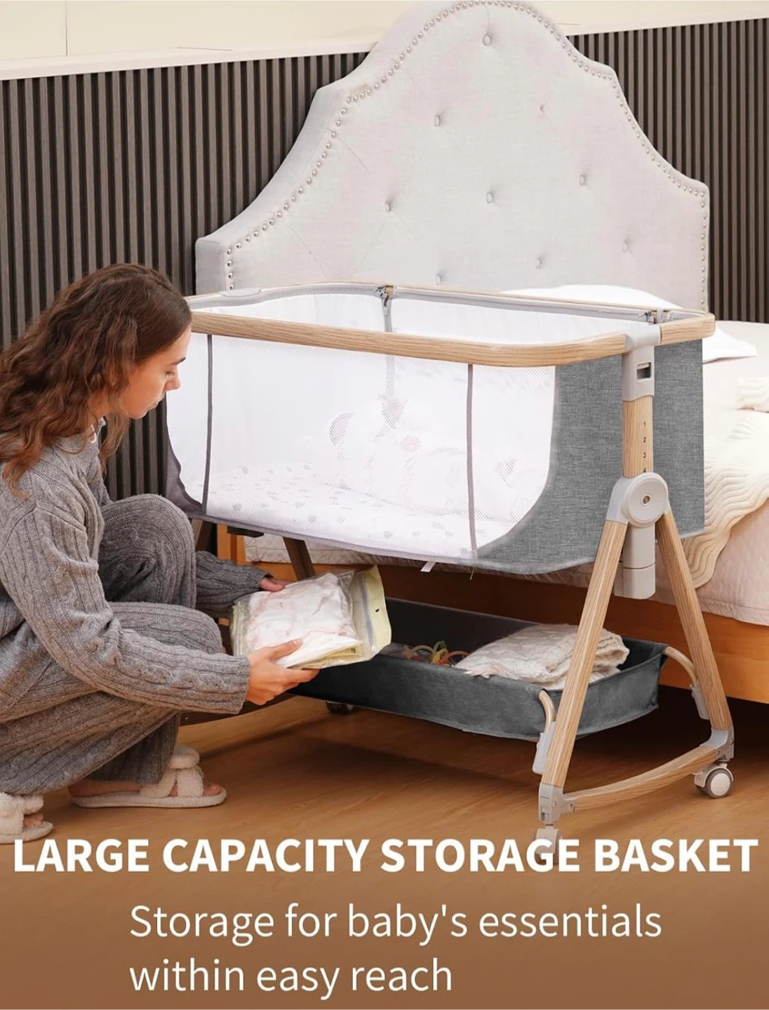 Baby Bassinet Bedside Sleeper - 3 in 1 Bassinet - photo 4