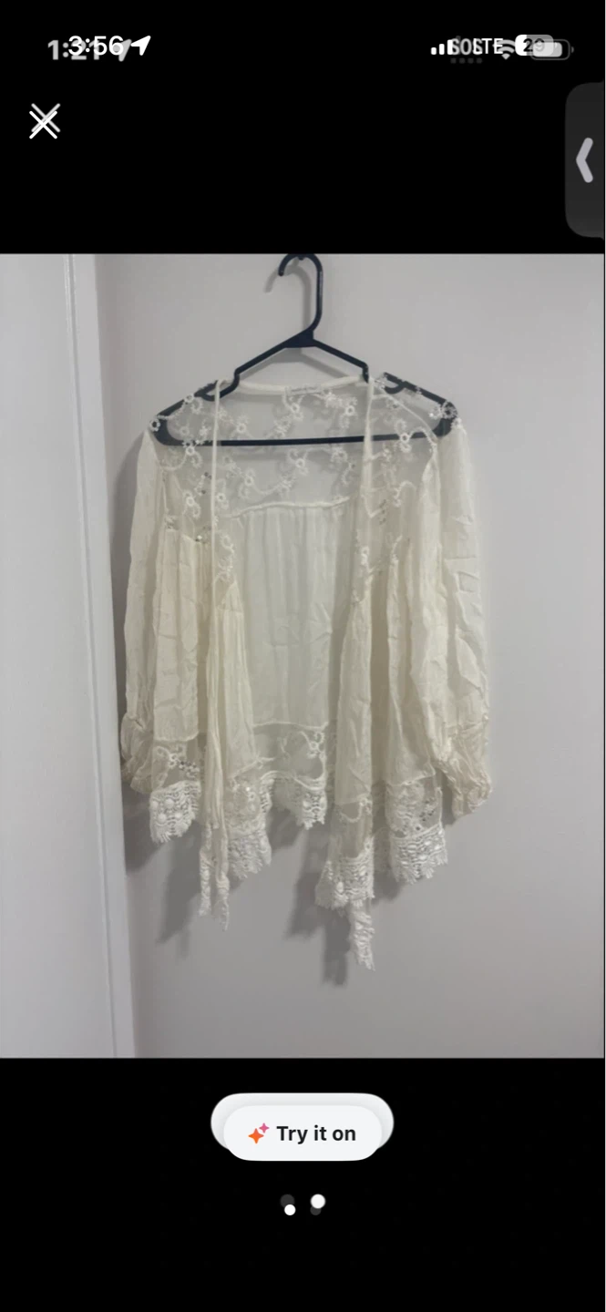 Sheer Lace Kimono Cardigan