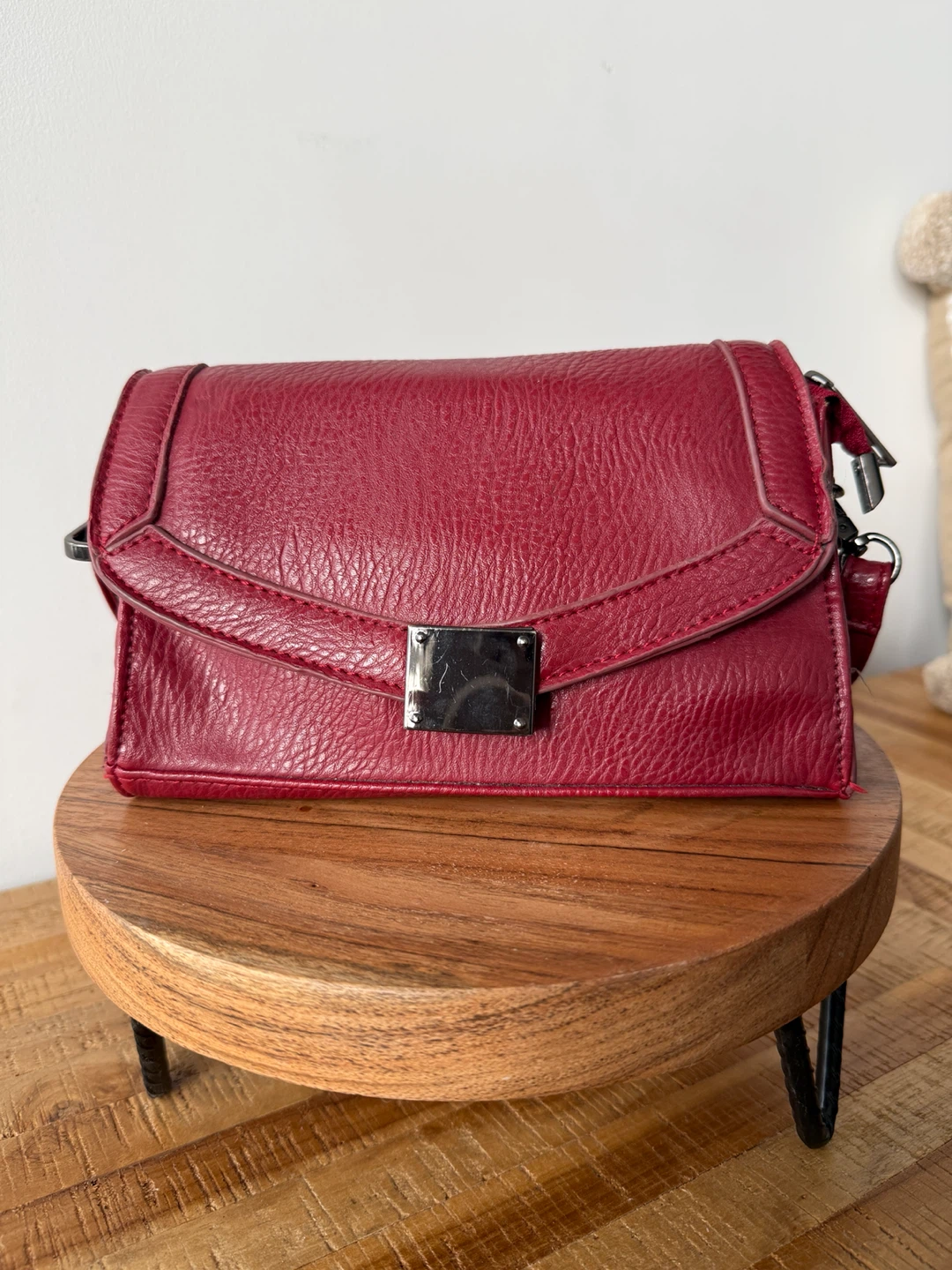Red crossbody purse
