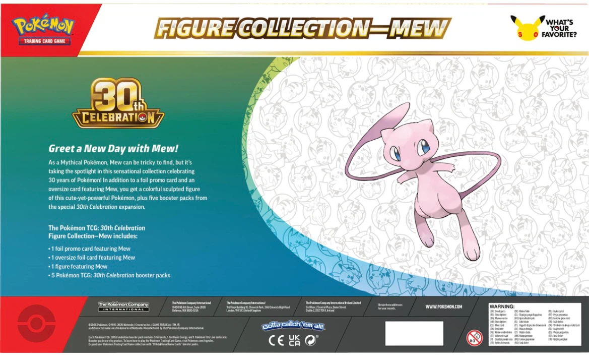 Pokemon TCG 30th Celebration Figure Collection - Mew - photo 2
