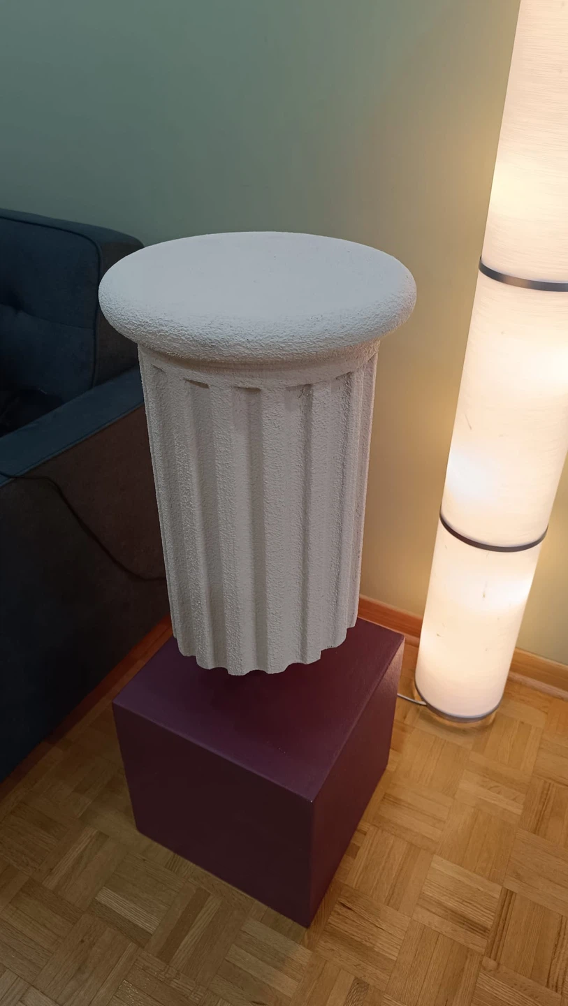 Pillar Pedestal Side Table - photo 2