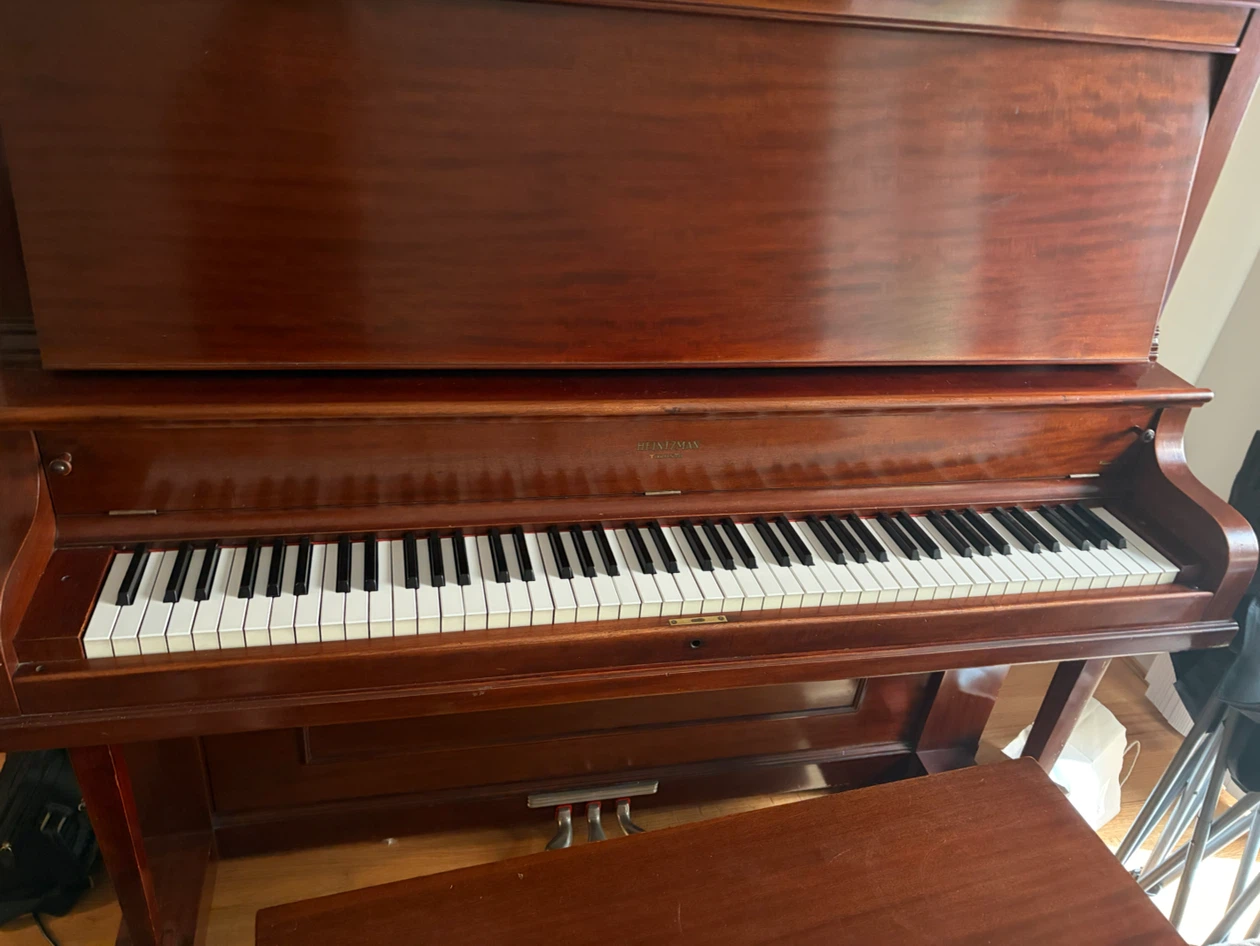 Piano and bench
